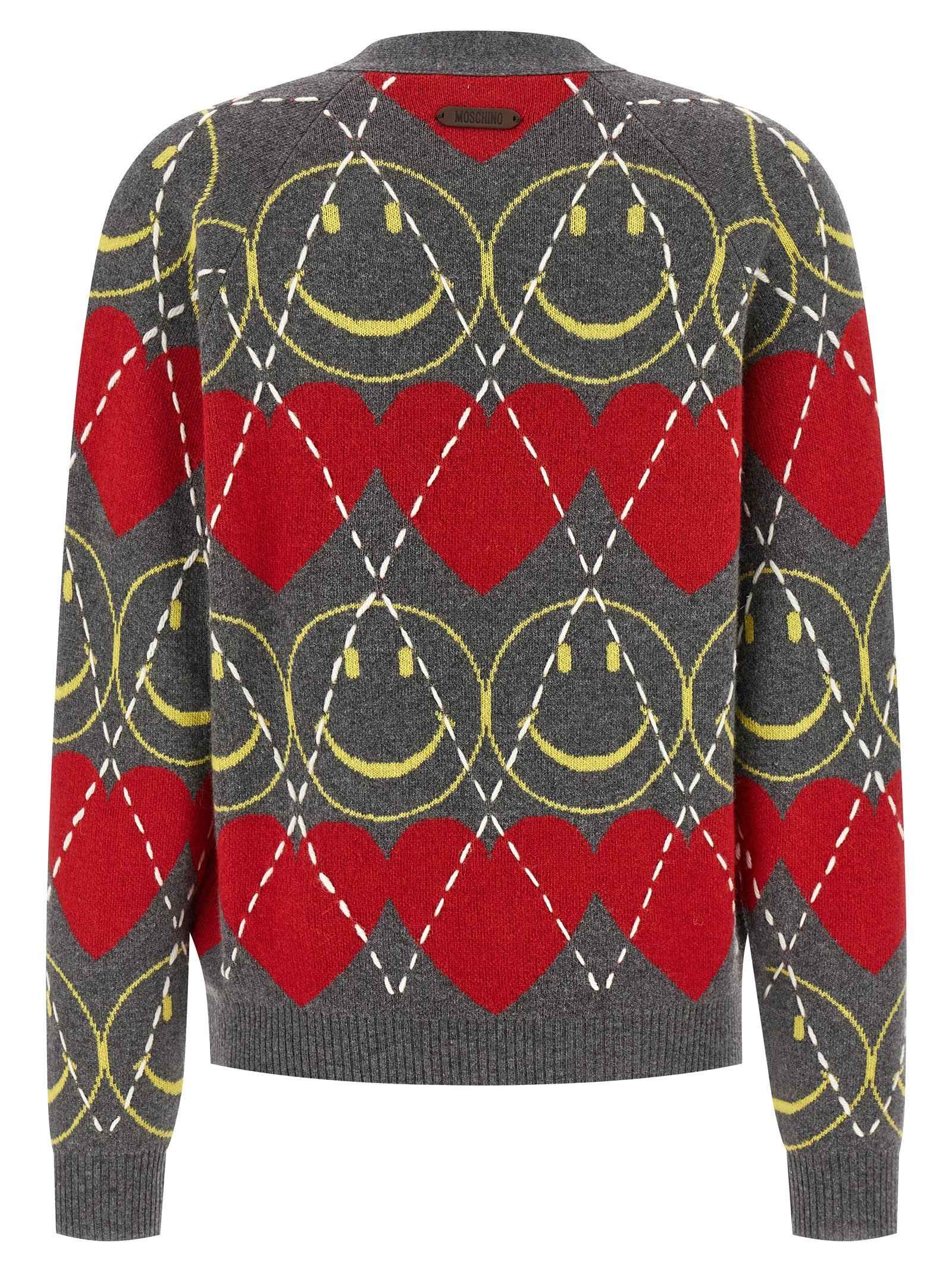 Moschino Multicolor Wool Cardigan