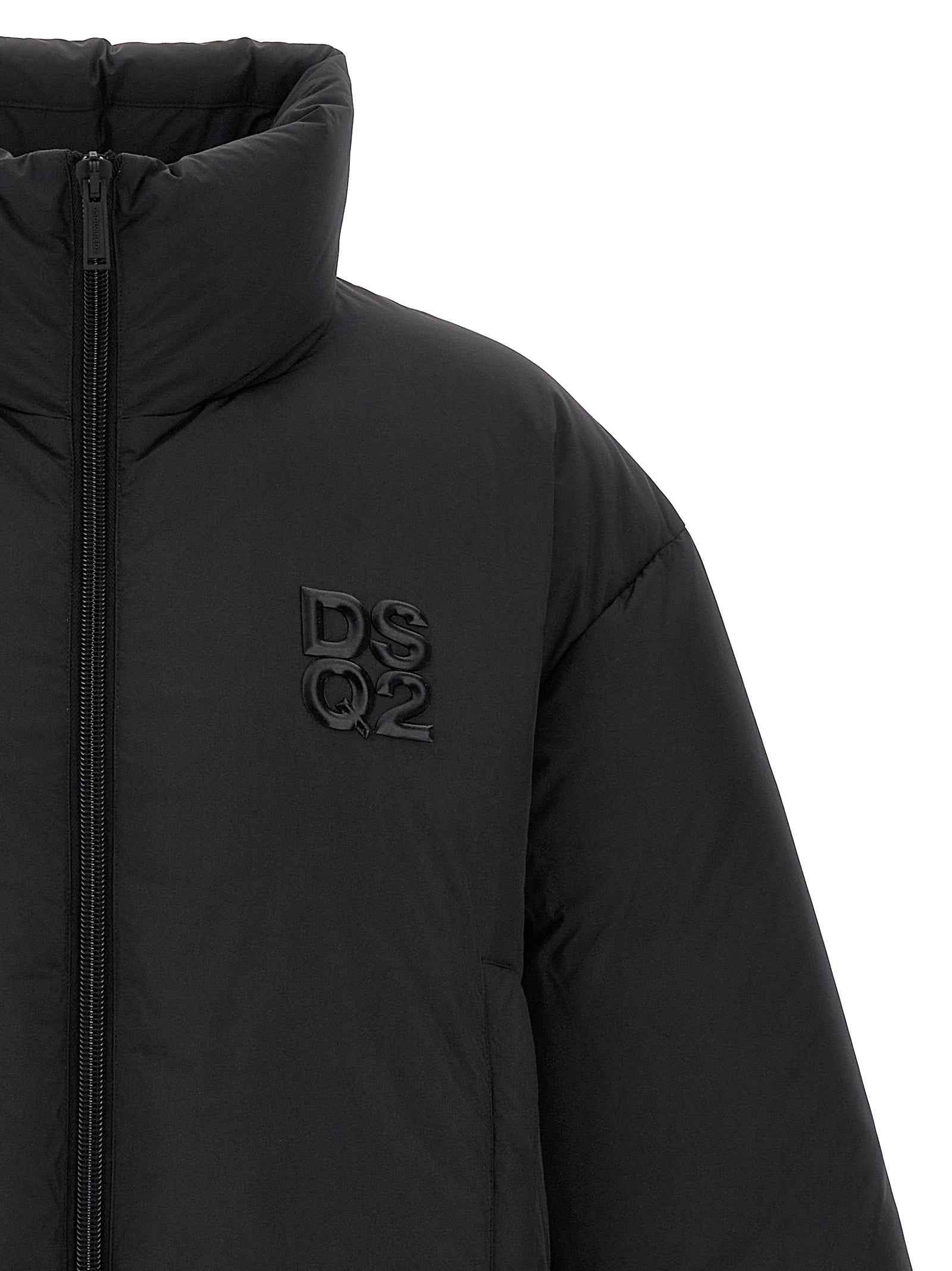 Dsquared² Black Polyester Full-Length Jacket