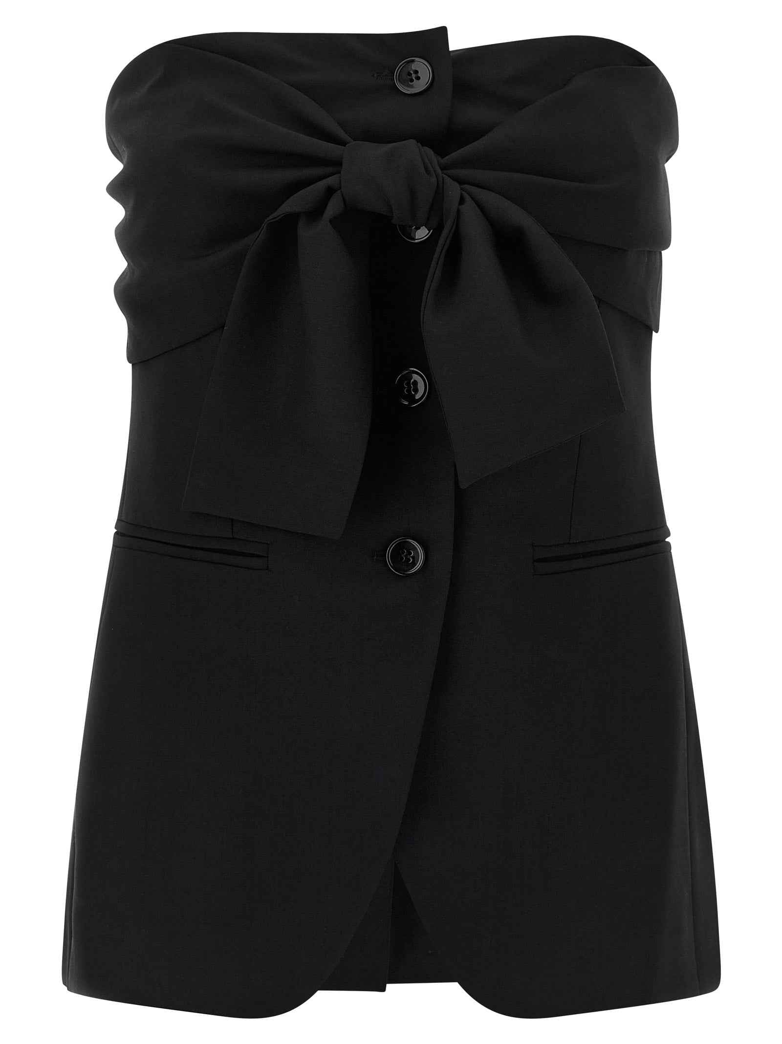 Max Mara Black Virgin Wool Tank Tops