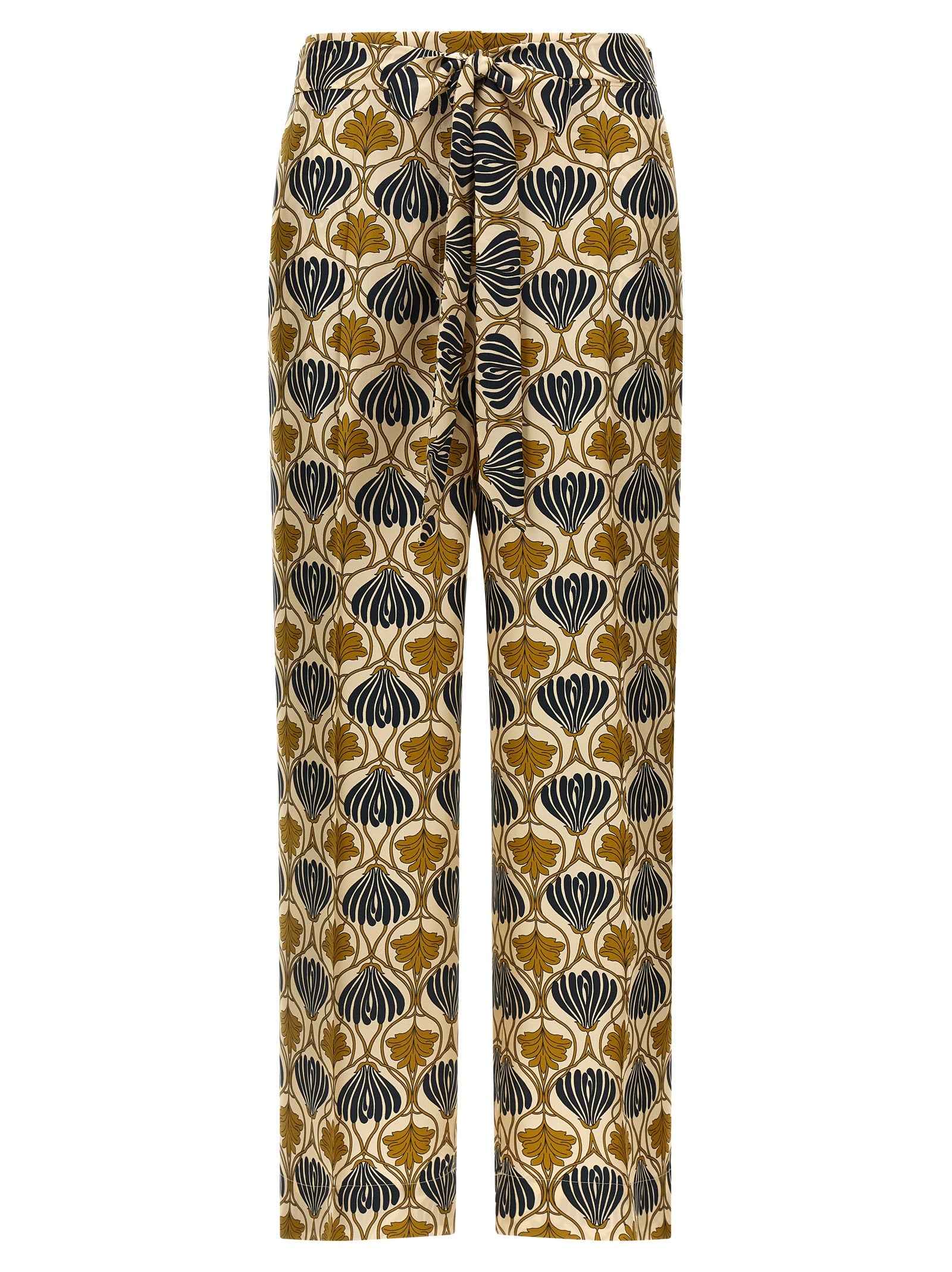 Max Mara Bicolor Silk Casual Pants