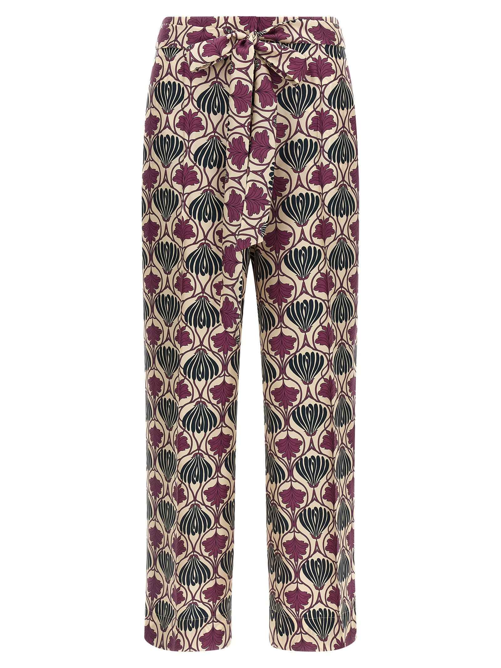 Max Mara Purple Silk Casual Pants
