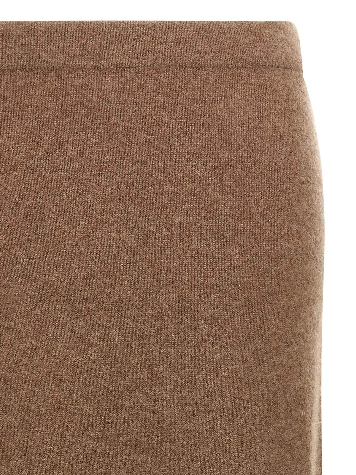 Max Mara Gray Cashmere Midi Skirt