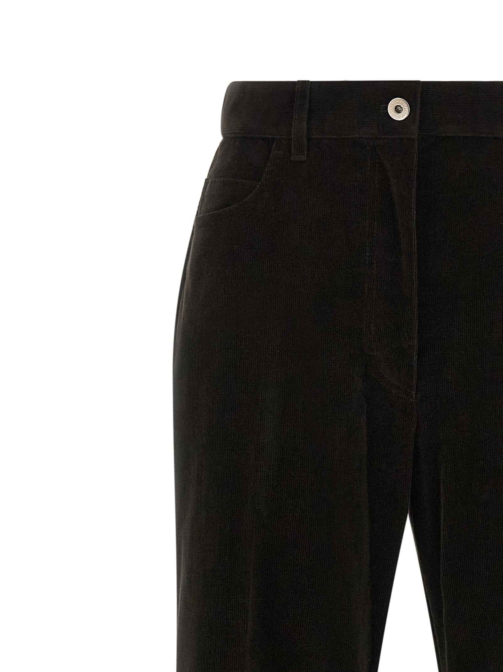 Ferragamo Brown Cotton Flared Pants