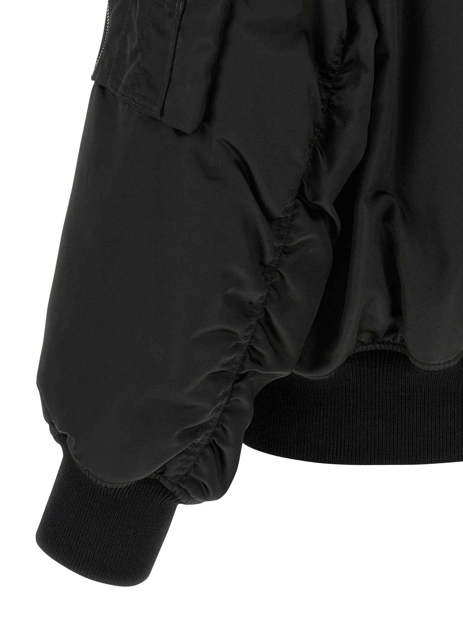 Saint Laurent Black Polyamide Bomber