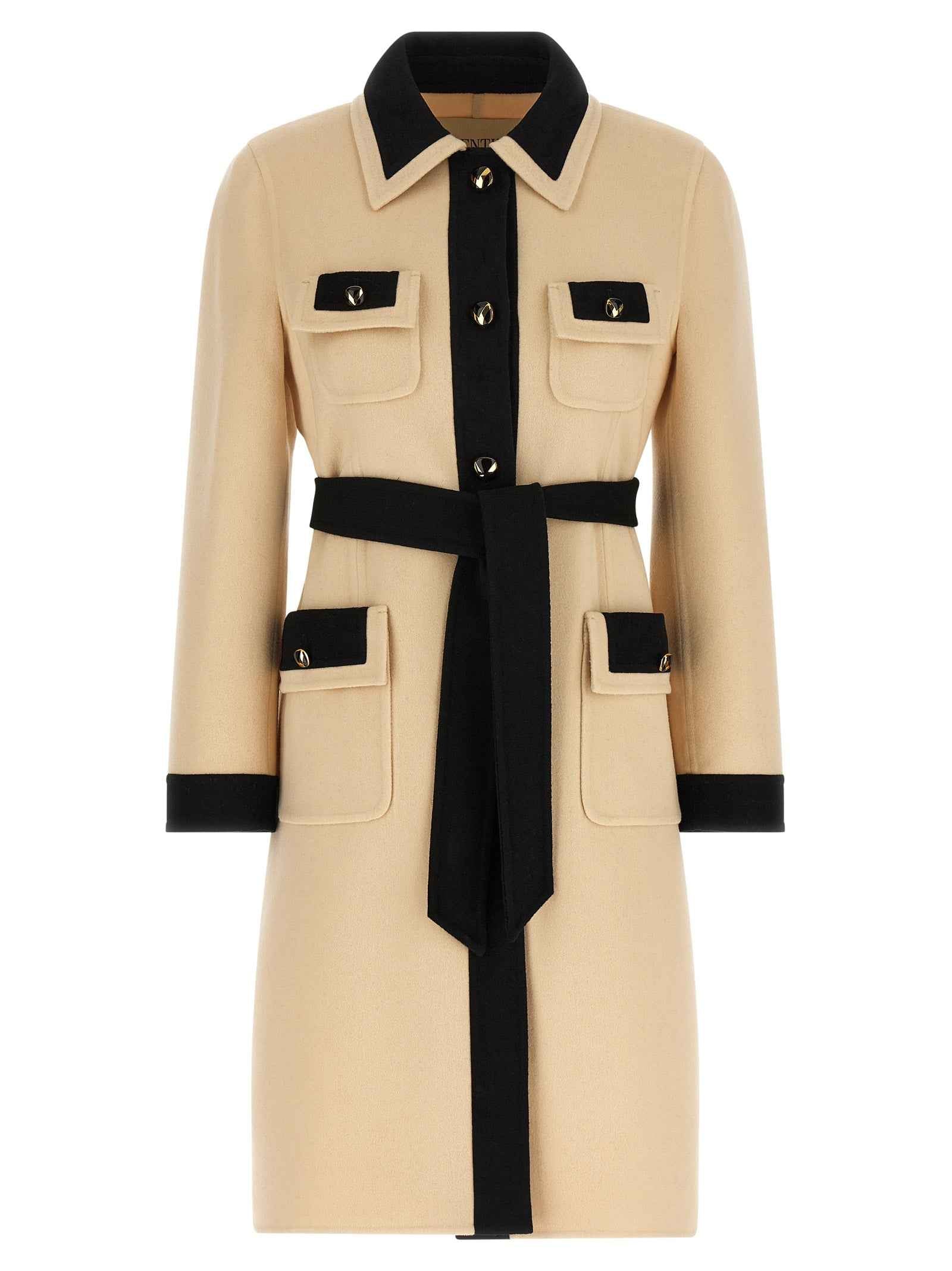 Valentino Garavani Beige Virgin Wool Coat
