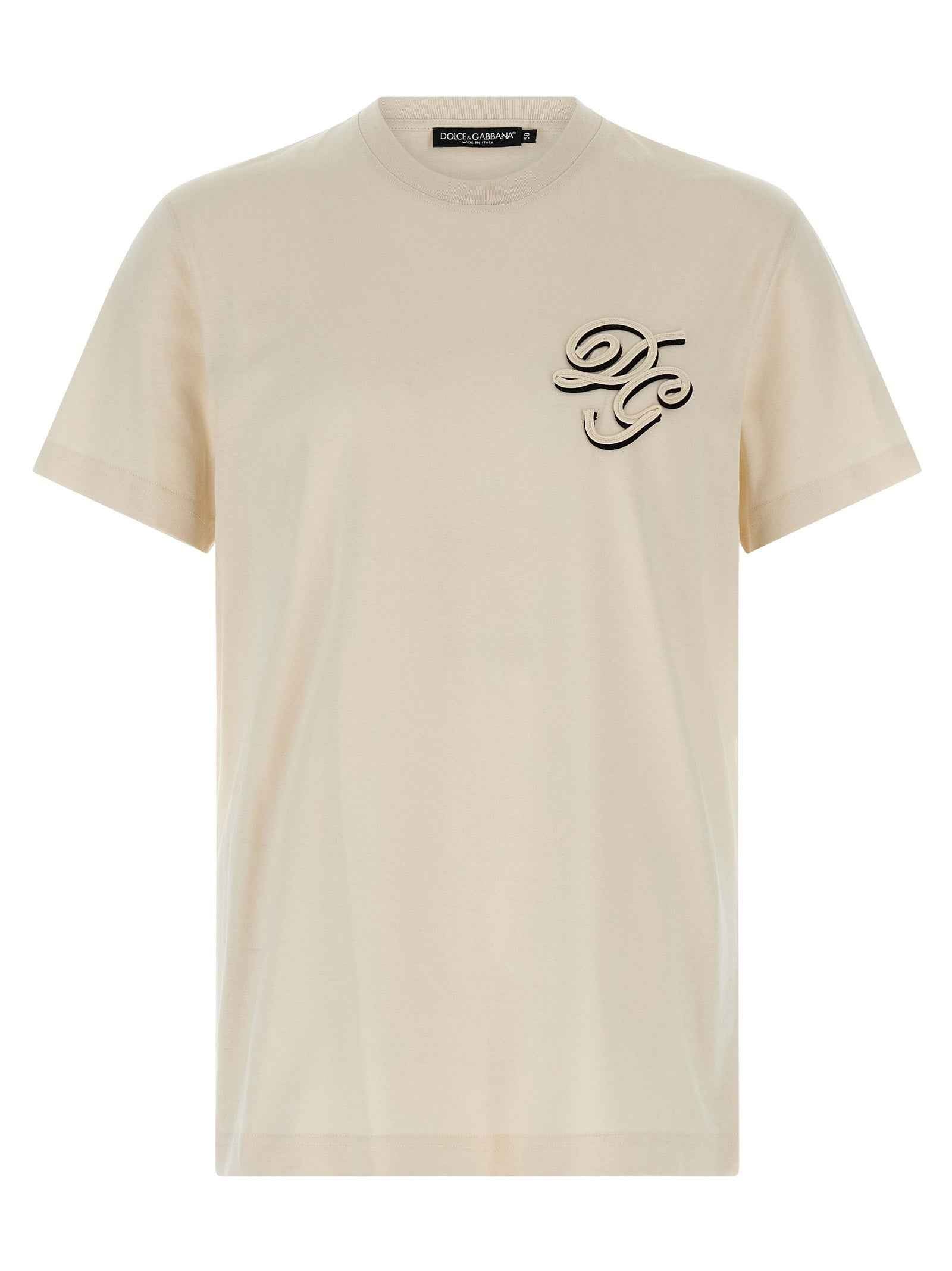 Dolce & Gabbana Beige Cotton T-Shirt