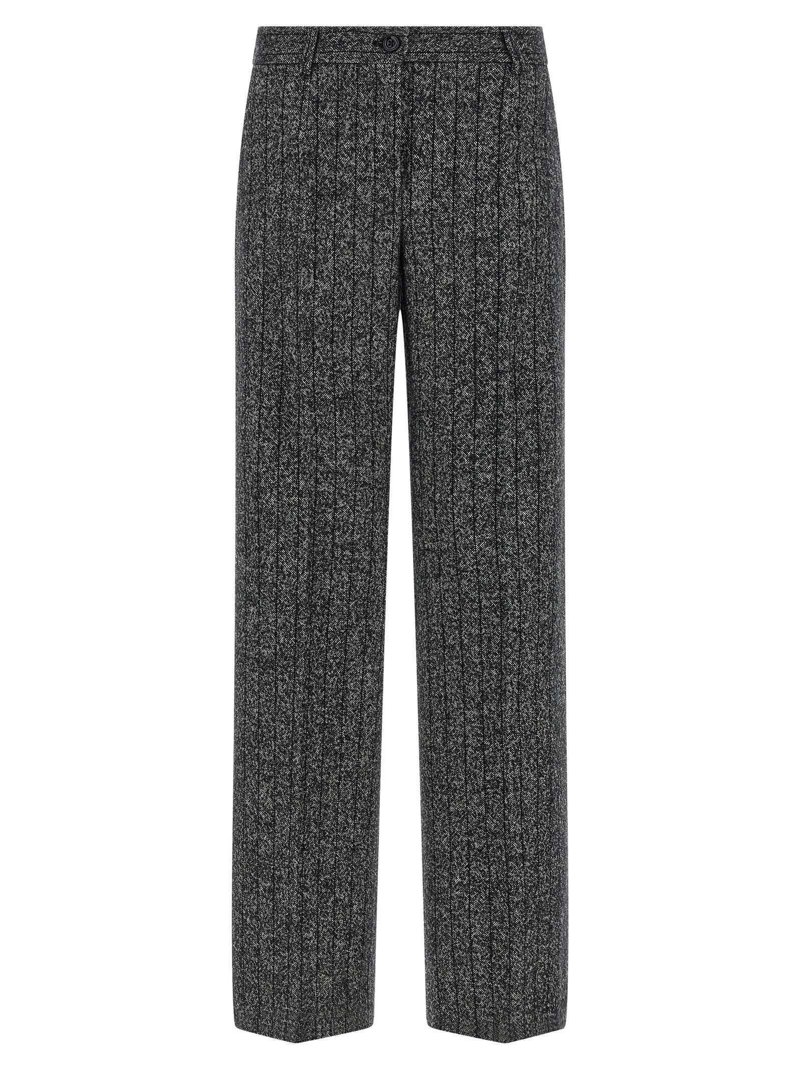 Dolce & Gabbana Bicolor Virgin Wool Casual Pants