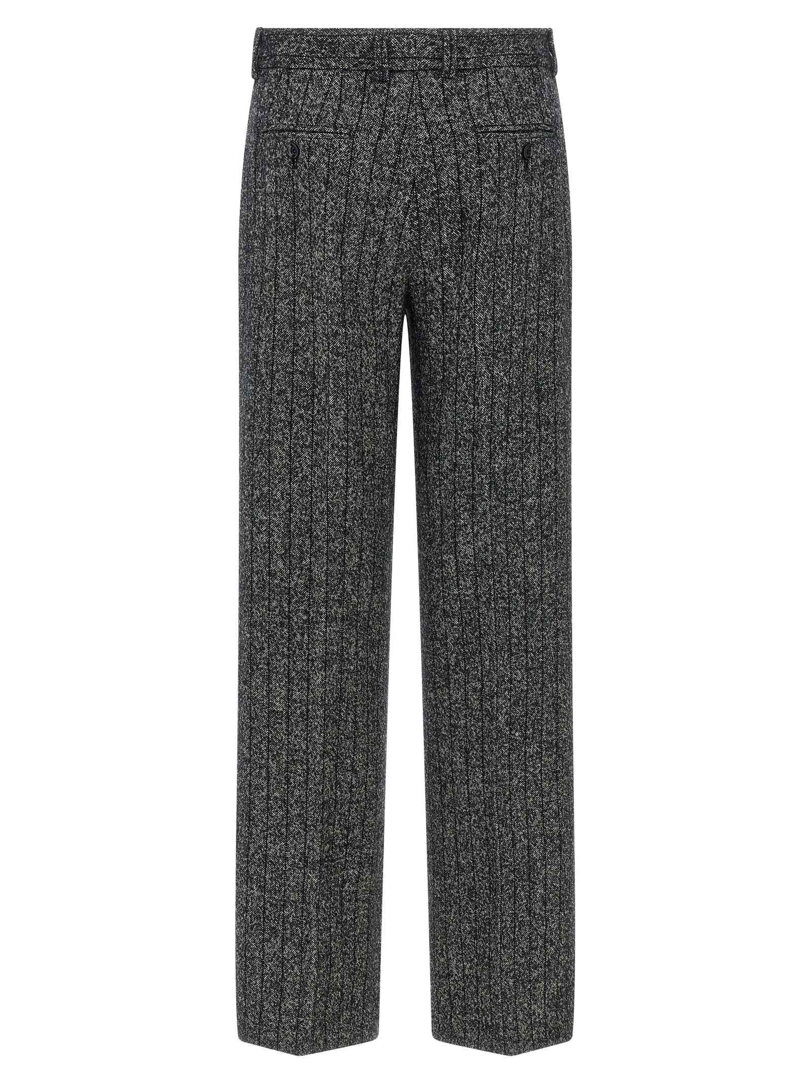 Dolce & Gabbana Bicolor Virgin Wool Casual Pants