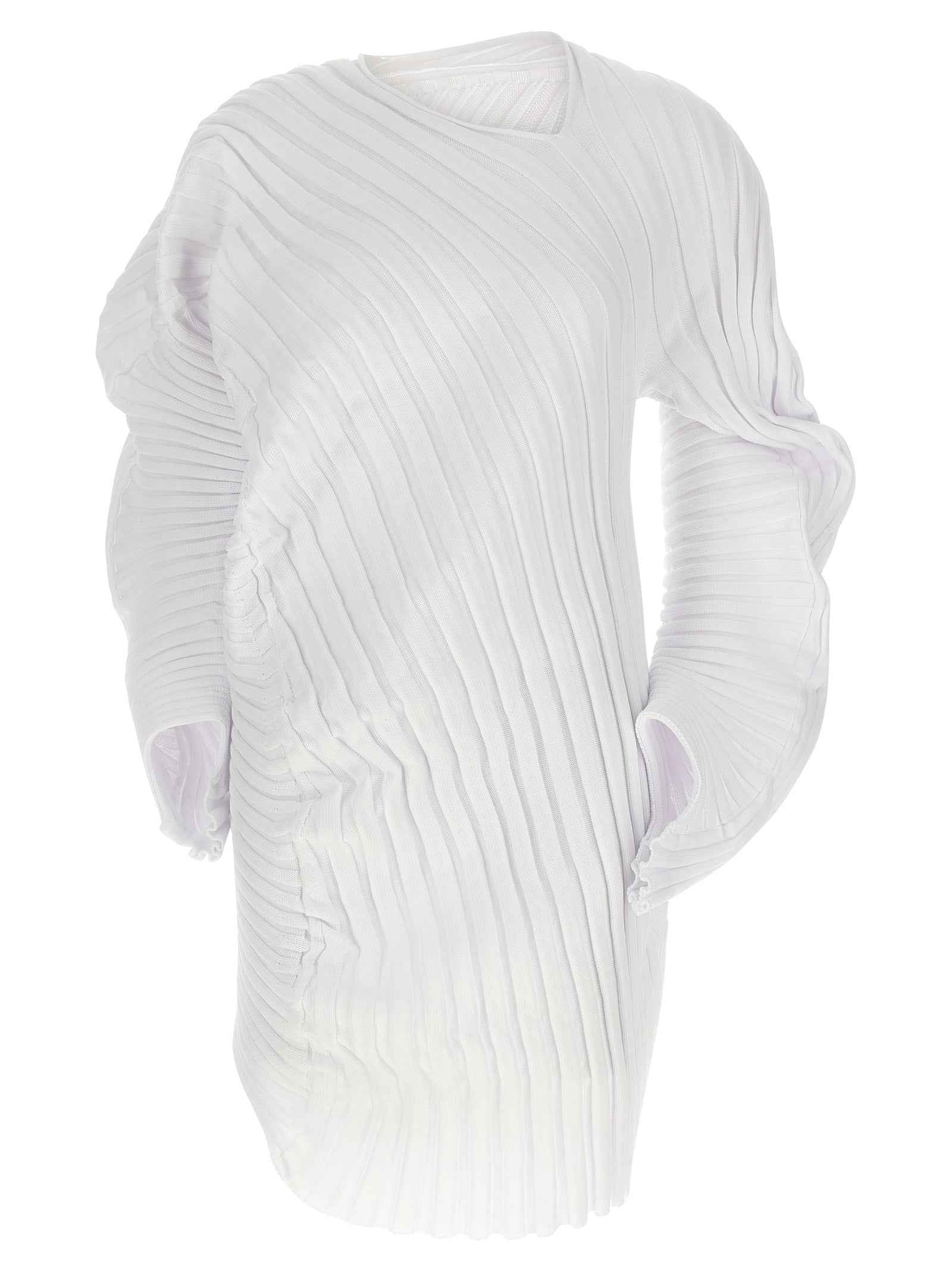 Issey Miyake White Polyester Casual Dress