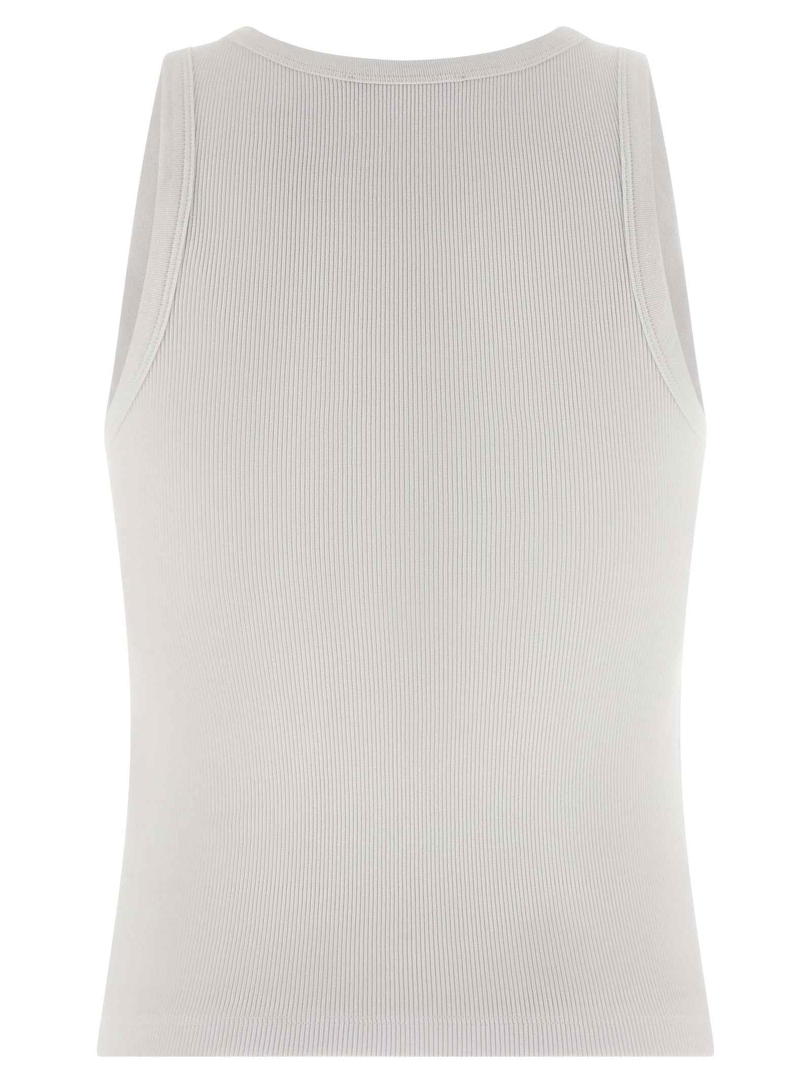 Givenchy White Cotton Sleeveles T-Shirt