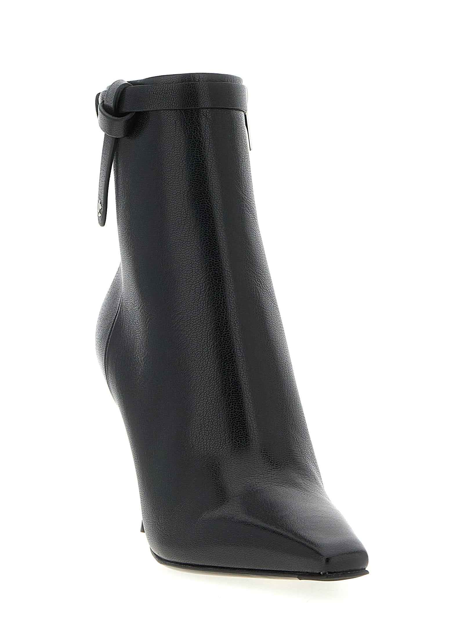 Jimmy Choo Black Leather Ankle Boots