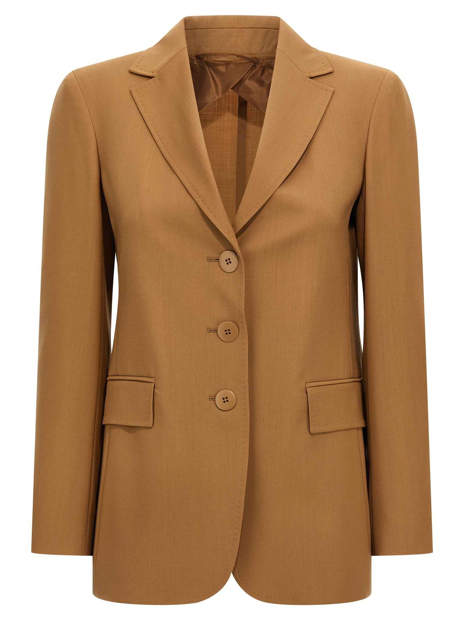 Max Mara Brown Virgin Wool Blazer