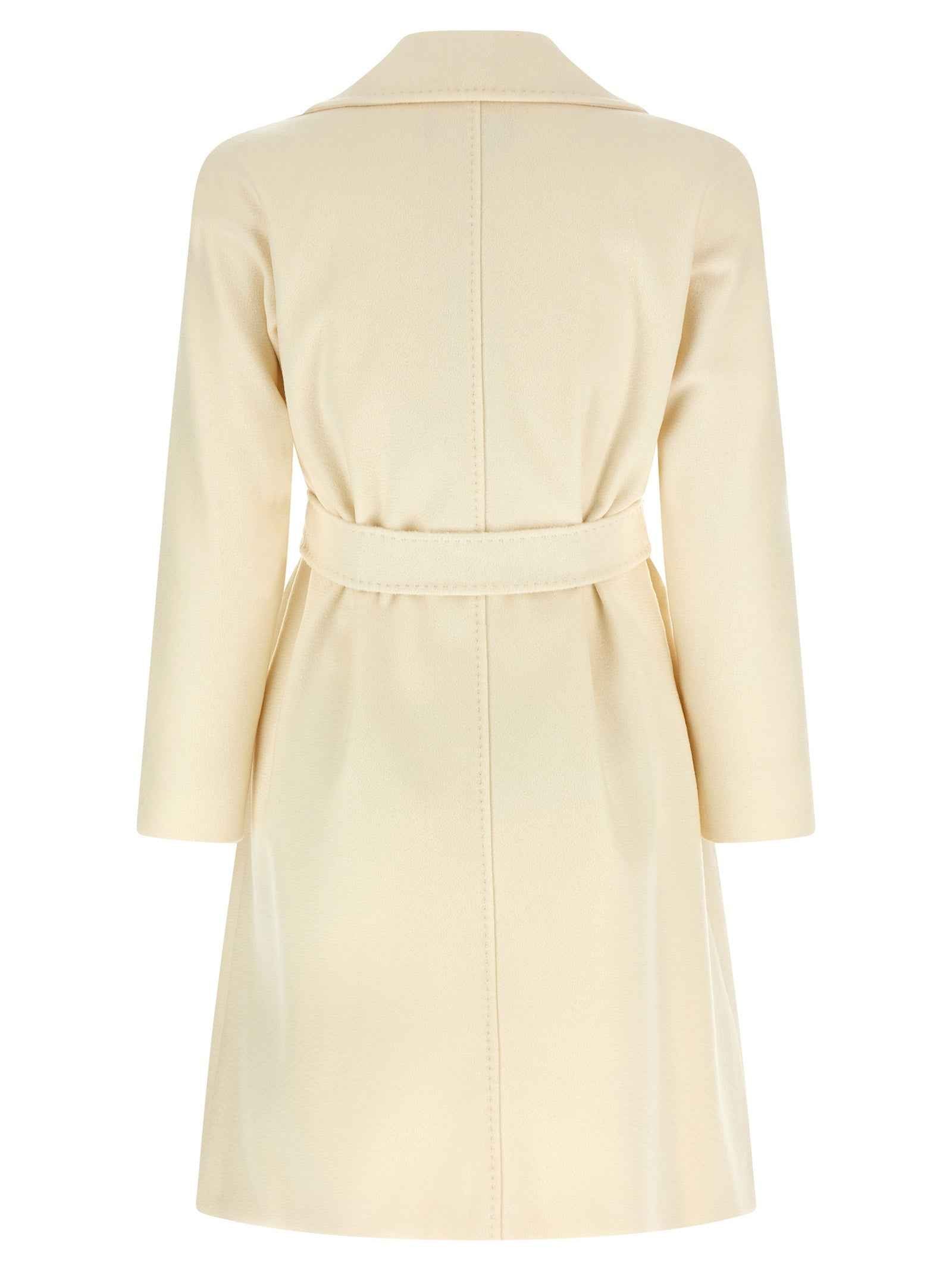 Max Mara White Virgin Wool Coat