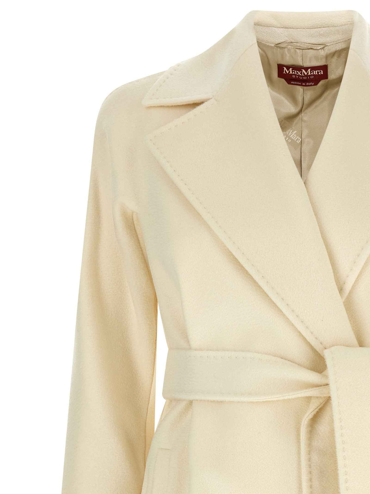 Max Mara White Virgin Wool Coat