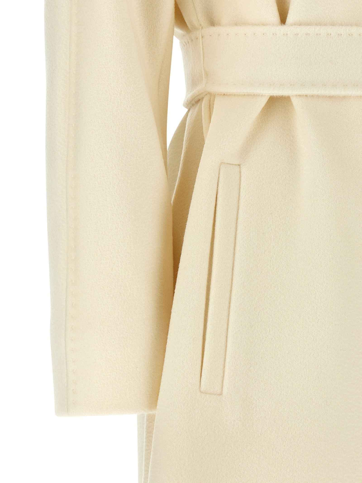 Max Mara White Virgin Wool Coat