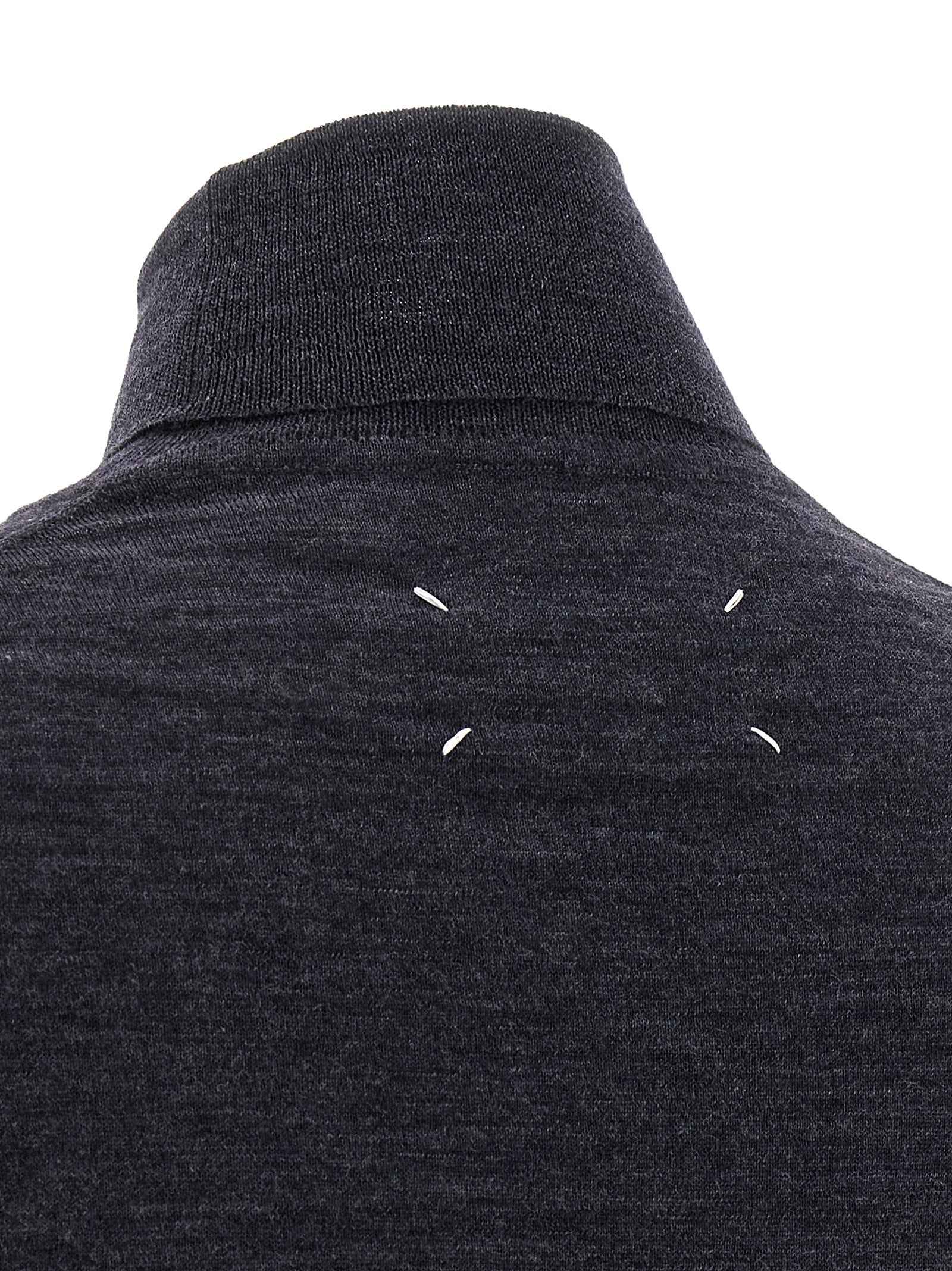 Maison Margiela Blue Wool Cardigan