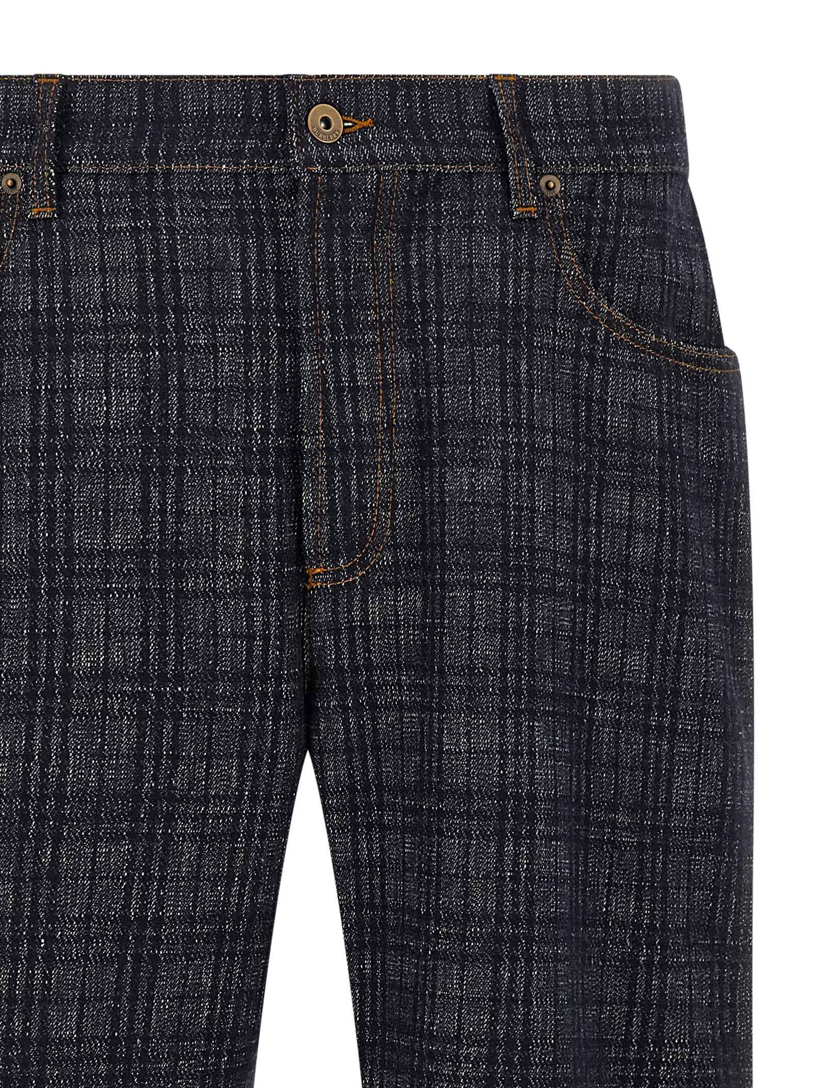 Burberry Blue Cotton Straight-Leg Jeans