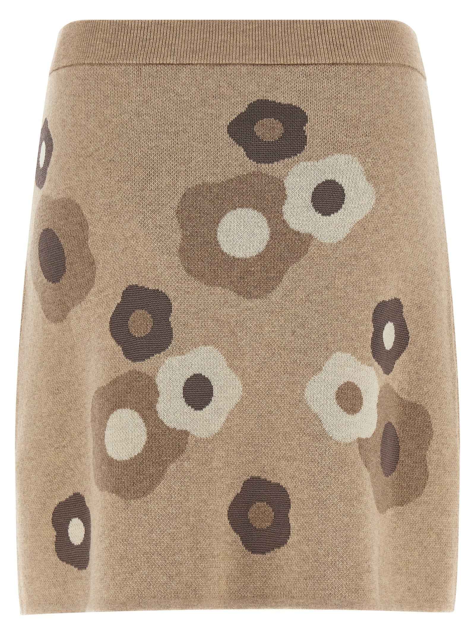 Kenzo Beige Wool Long Skirt