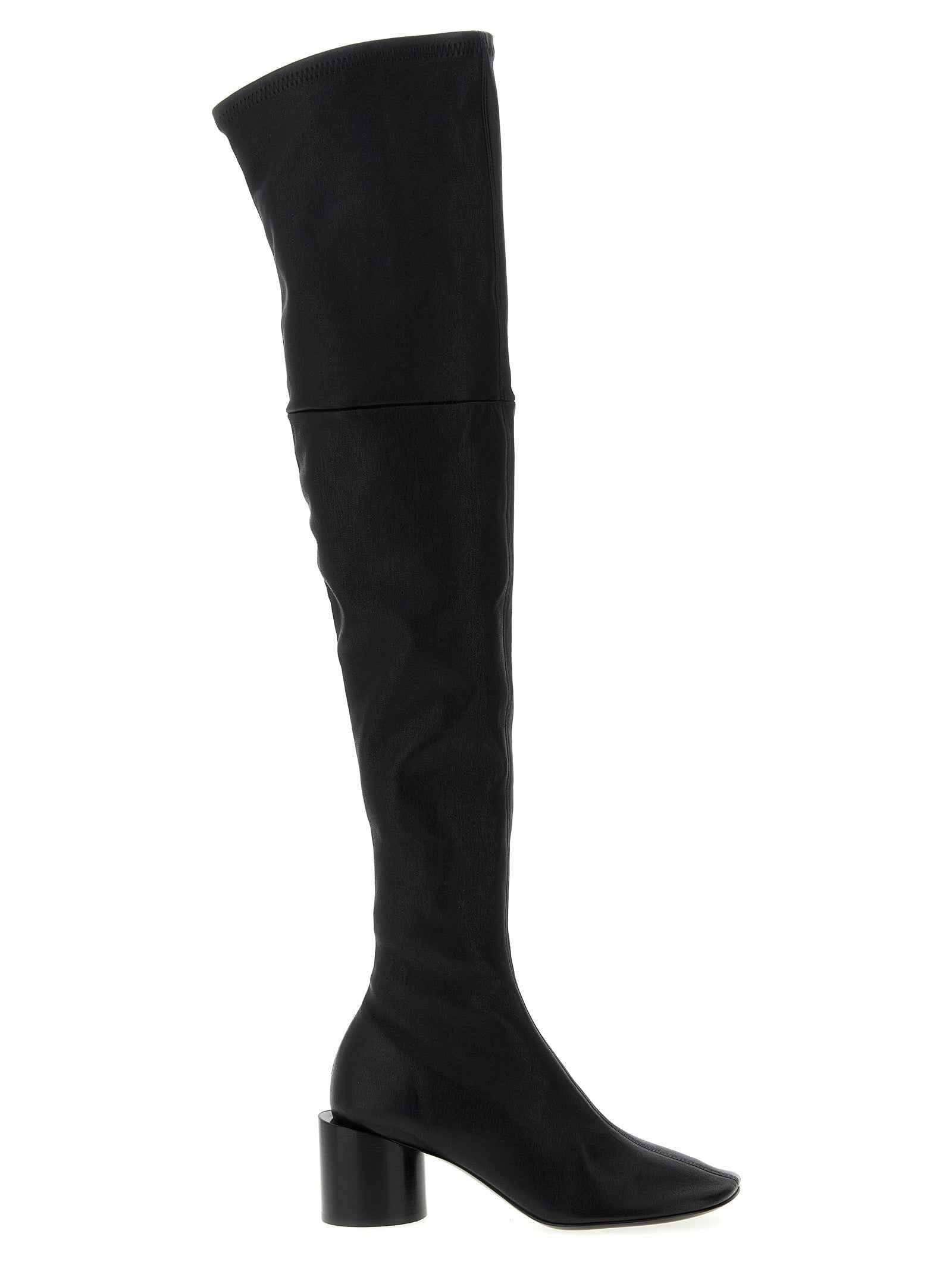 Jil Sander Black Leather Over The Knee