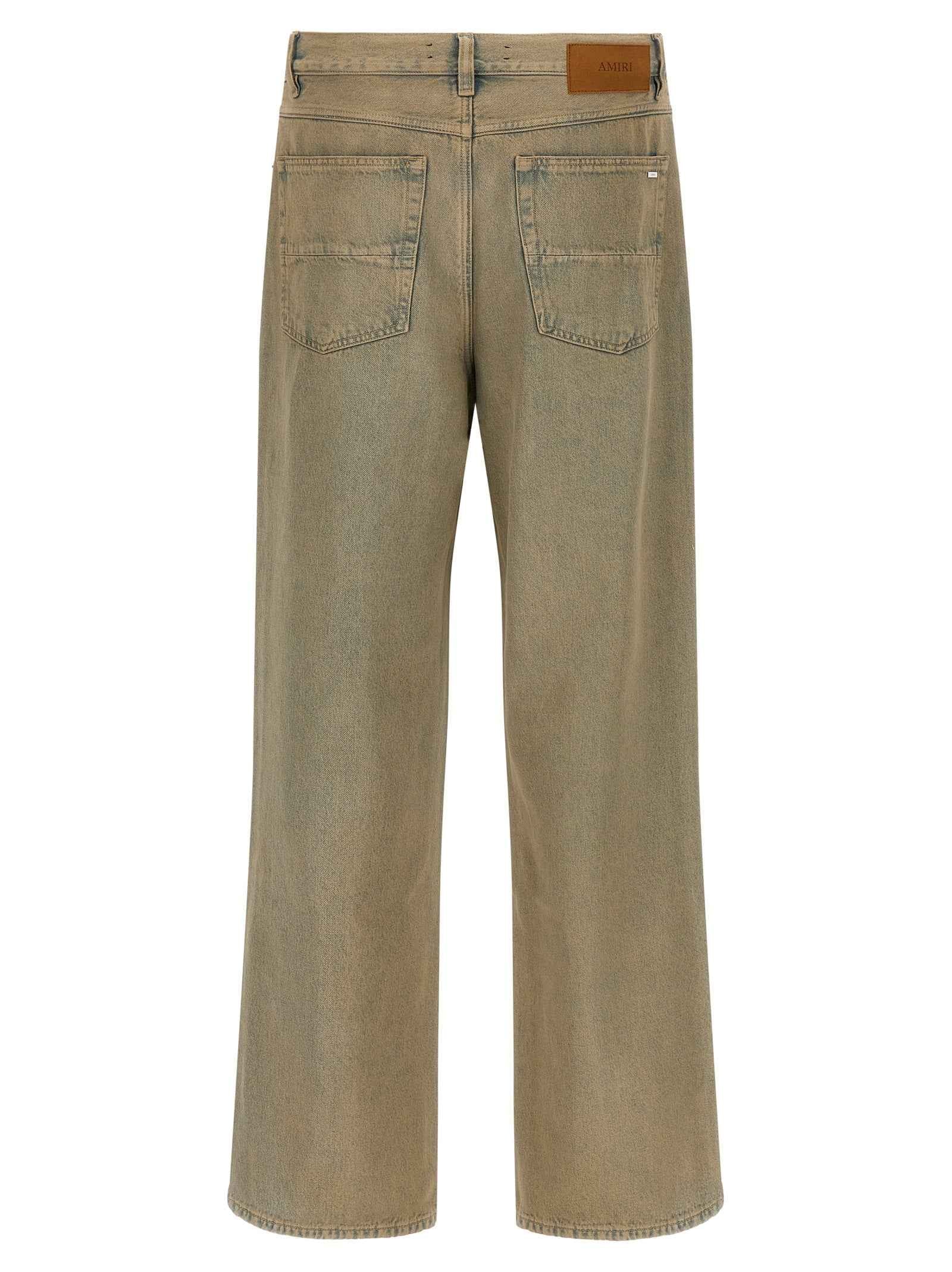 Amiri Beige Cotton Straight-Leg Jeans