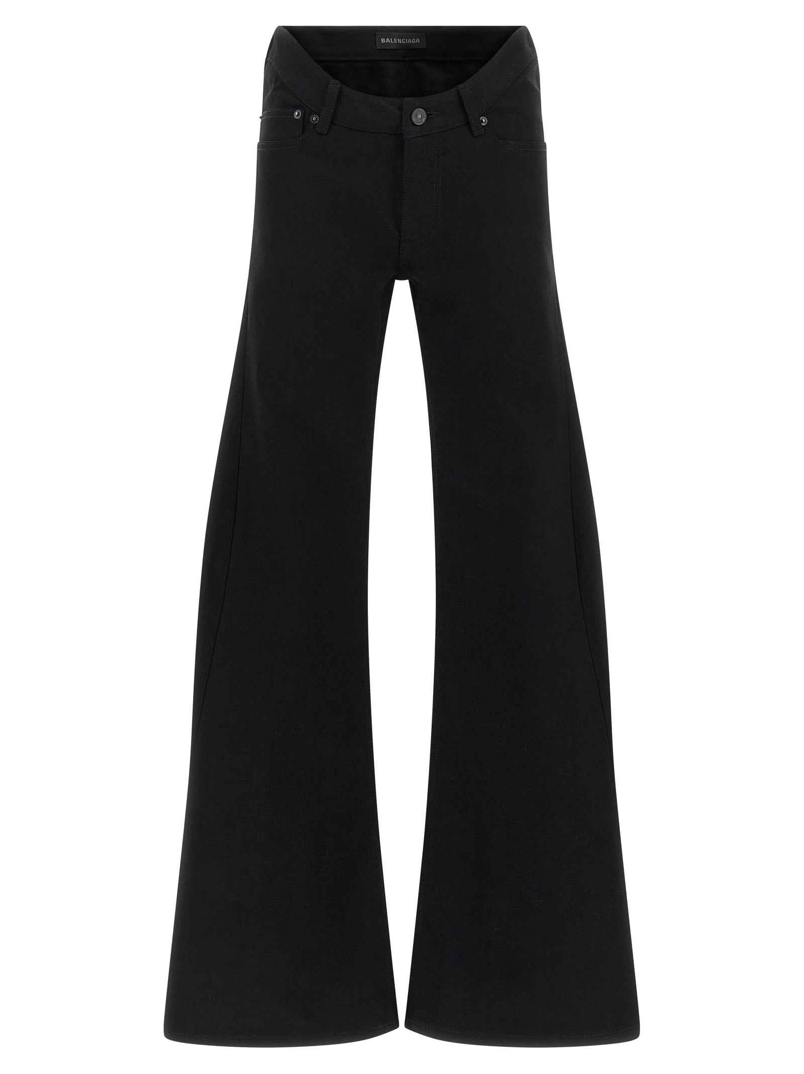 Balenciaga Black Cotton Flared Jeans