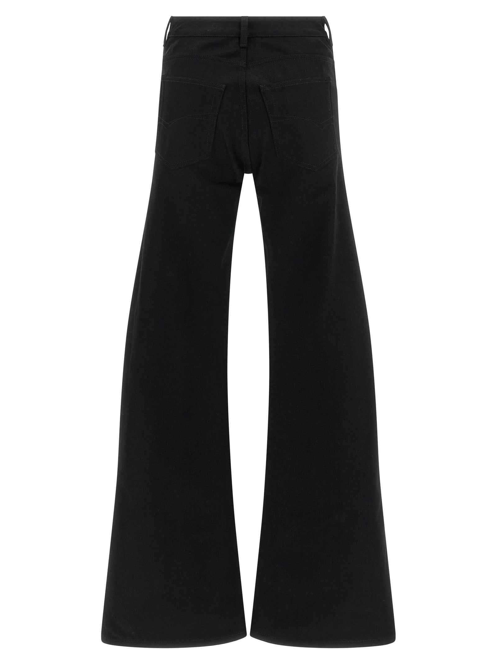 Balenciaga Black Cotton Flared Jeans
