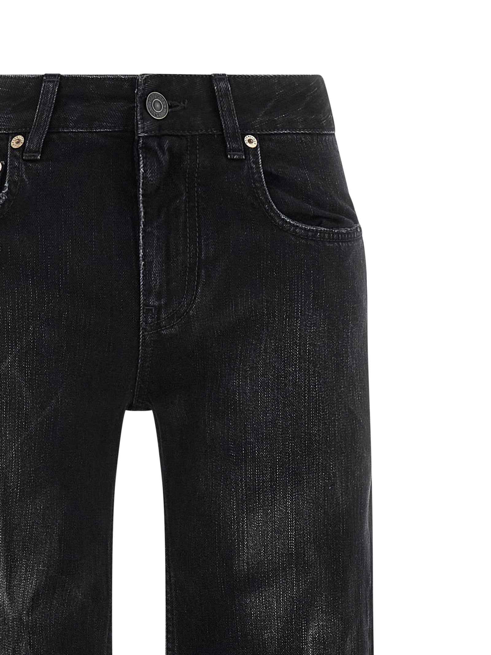 Balenciaga Black Cotton Flared Jeans