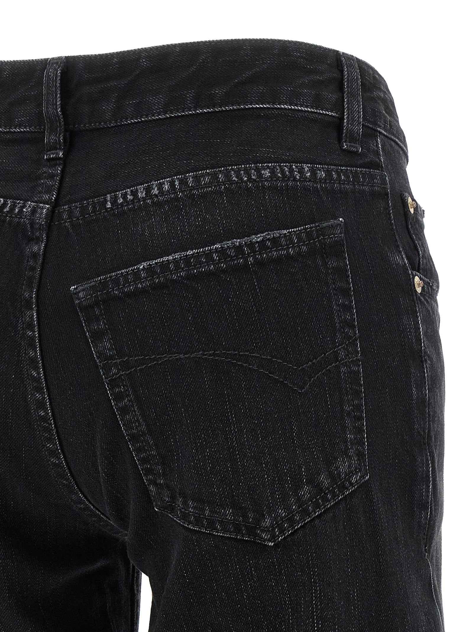 Balenciaga Black Cotton Flared Jeans