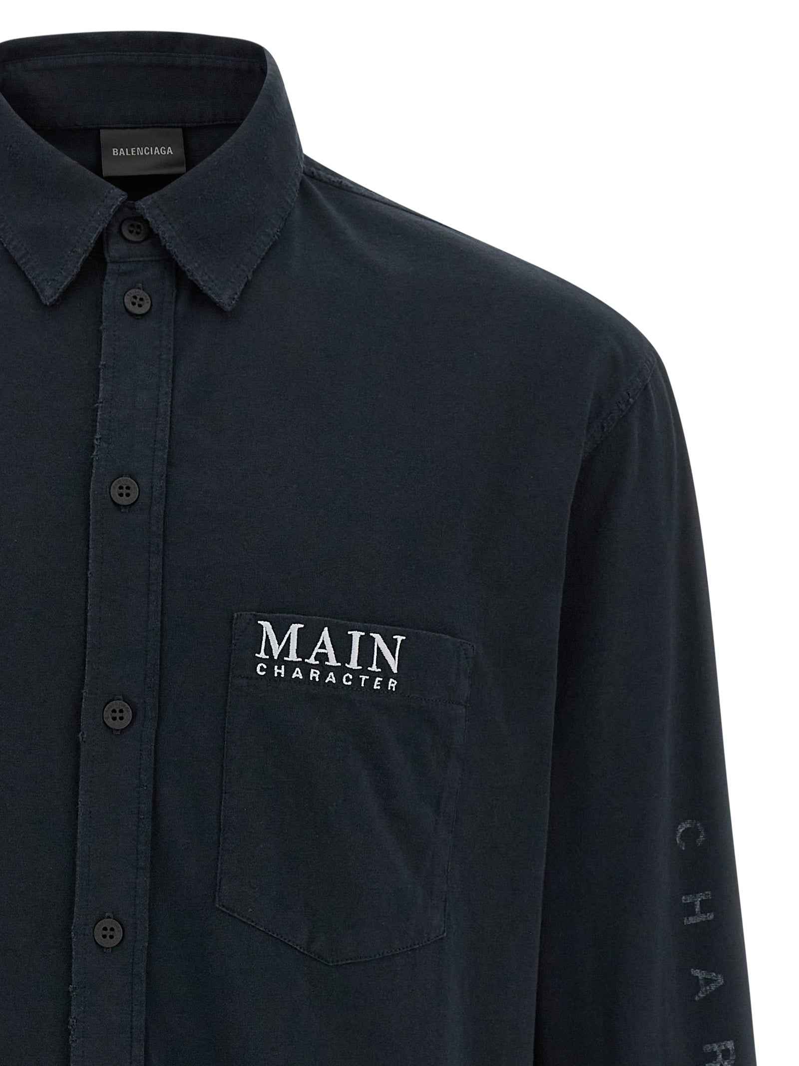 Balenciaga Black Cotton Blouse