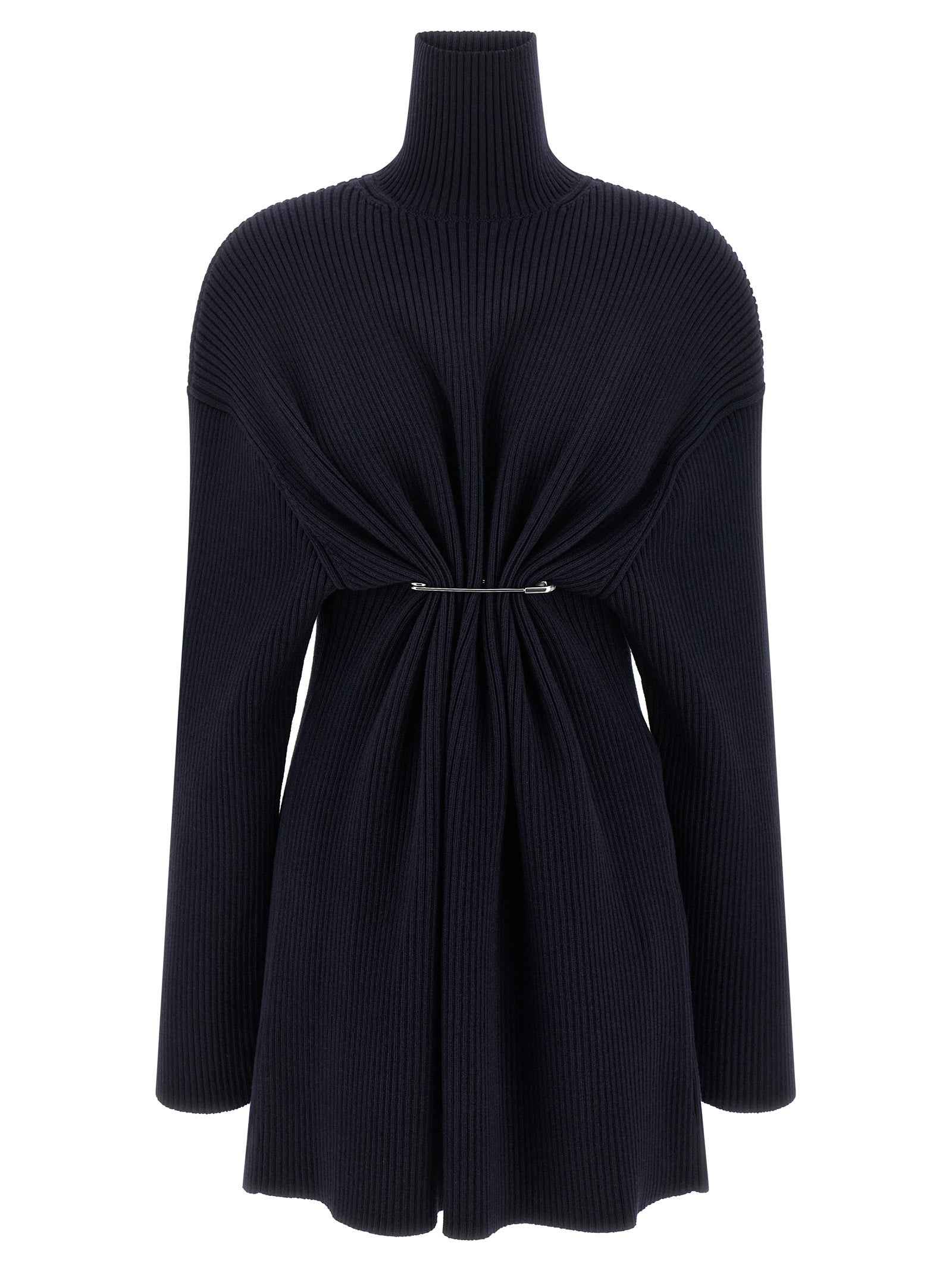 Balenciaga Blue Wool Short Dress