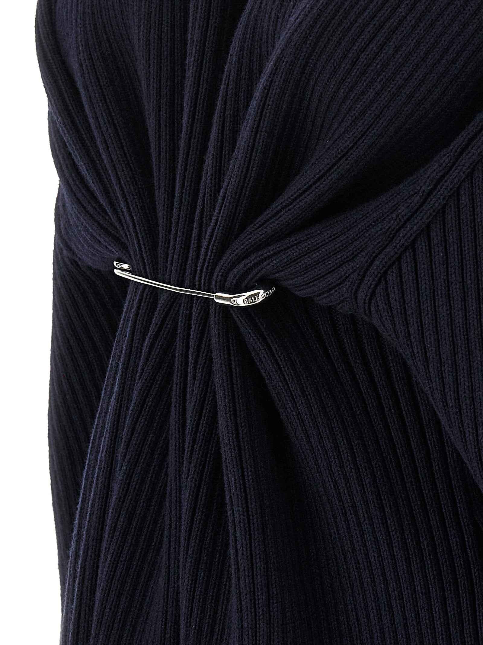 Balenciaga Blue Wool Short Dress