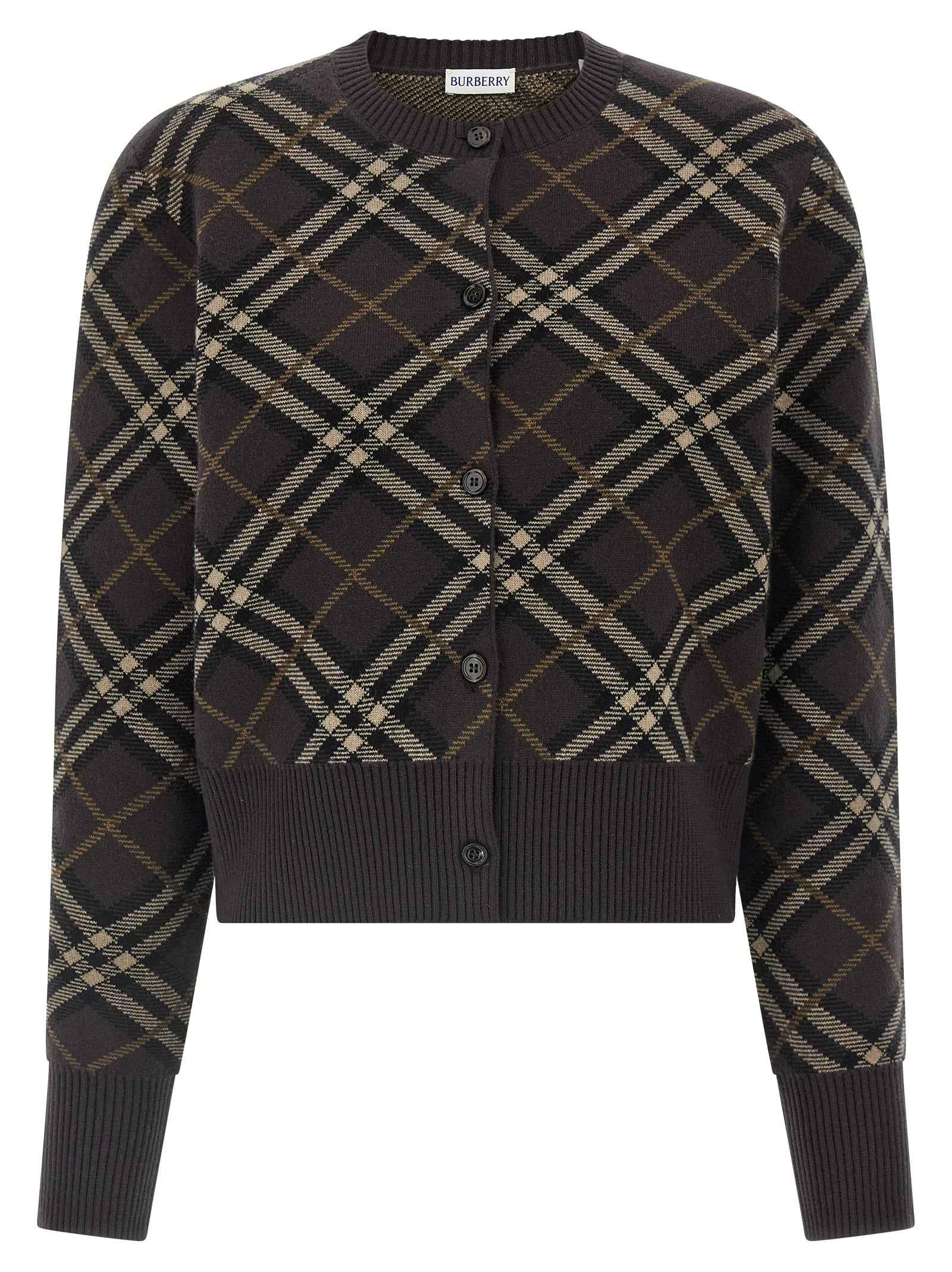 Burberry Brown Wool Cardigan