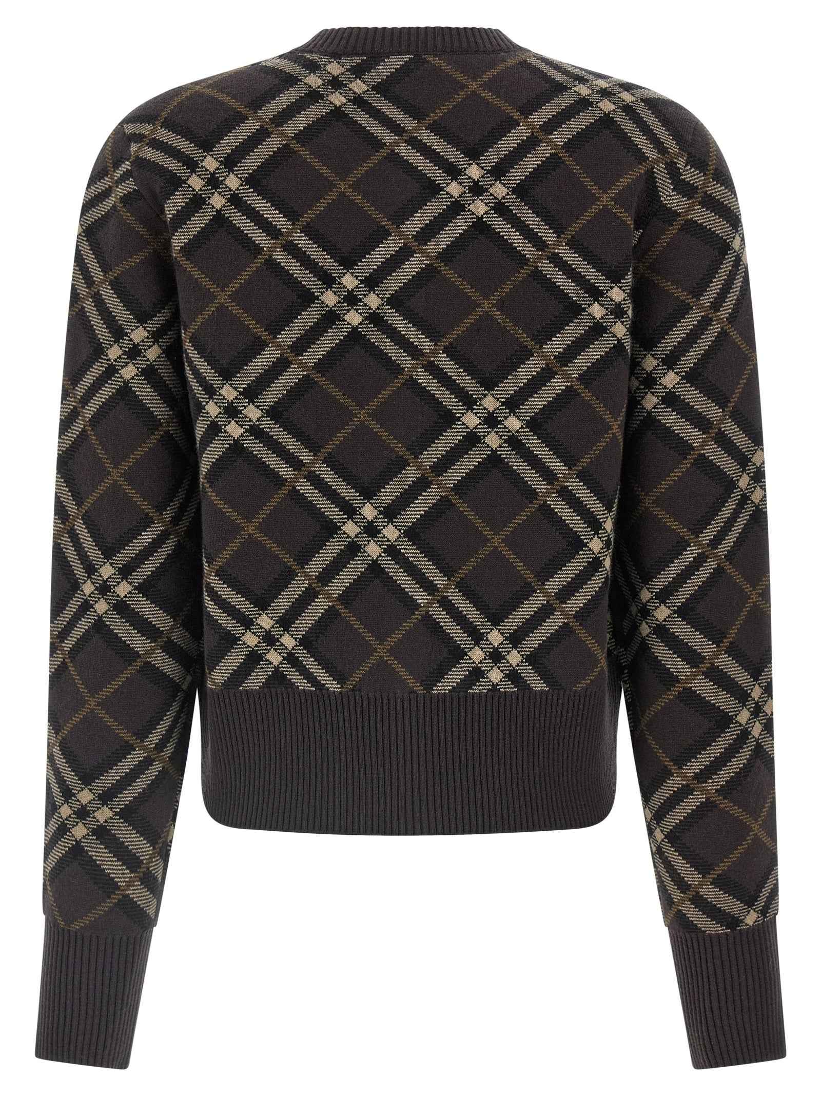 Burberry Brown Wool Cardigan