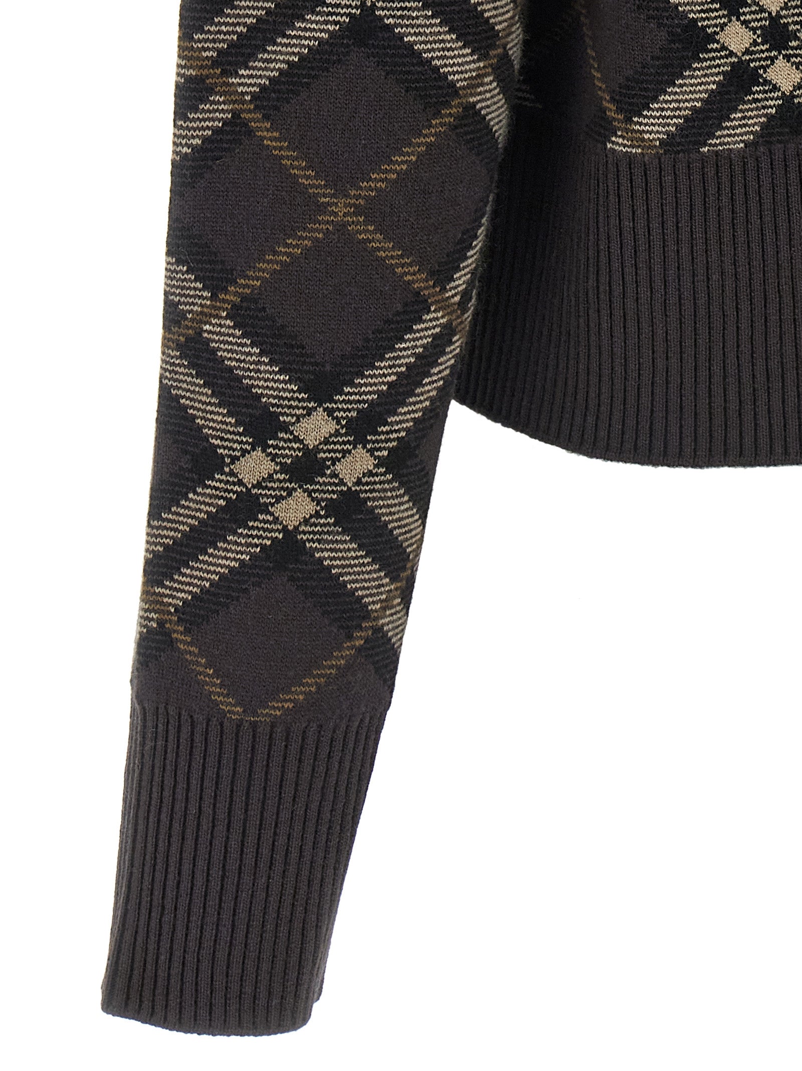 Burberry Brown Wool Cardigan