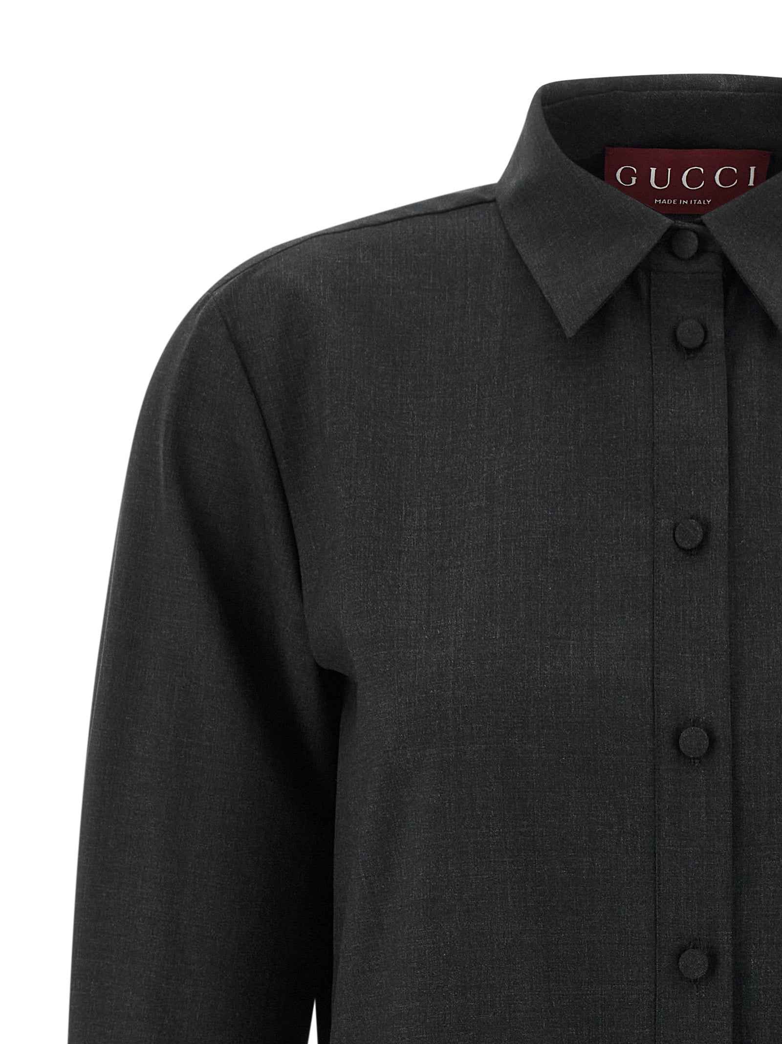 Gucci Gray Wool Short Dress