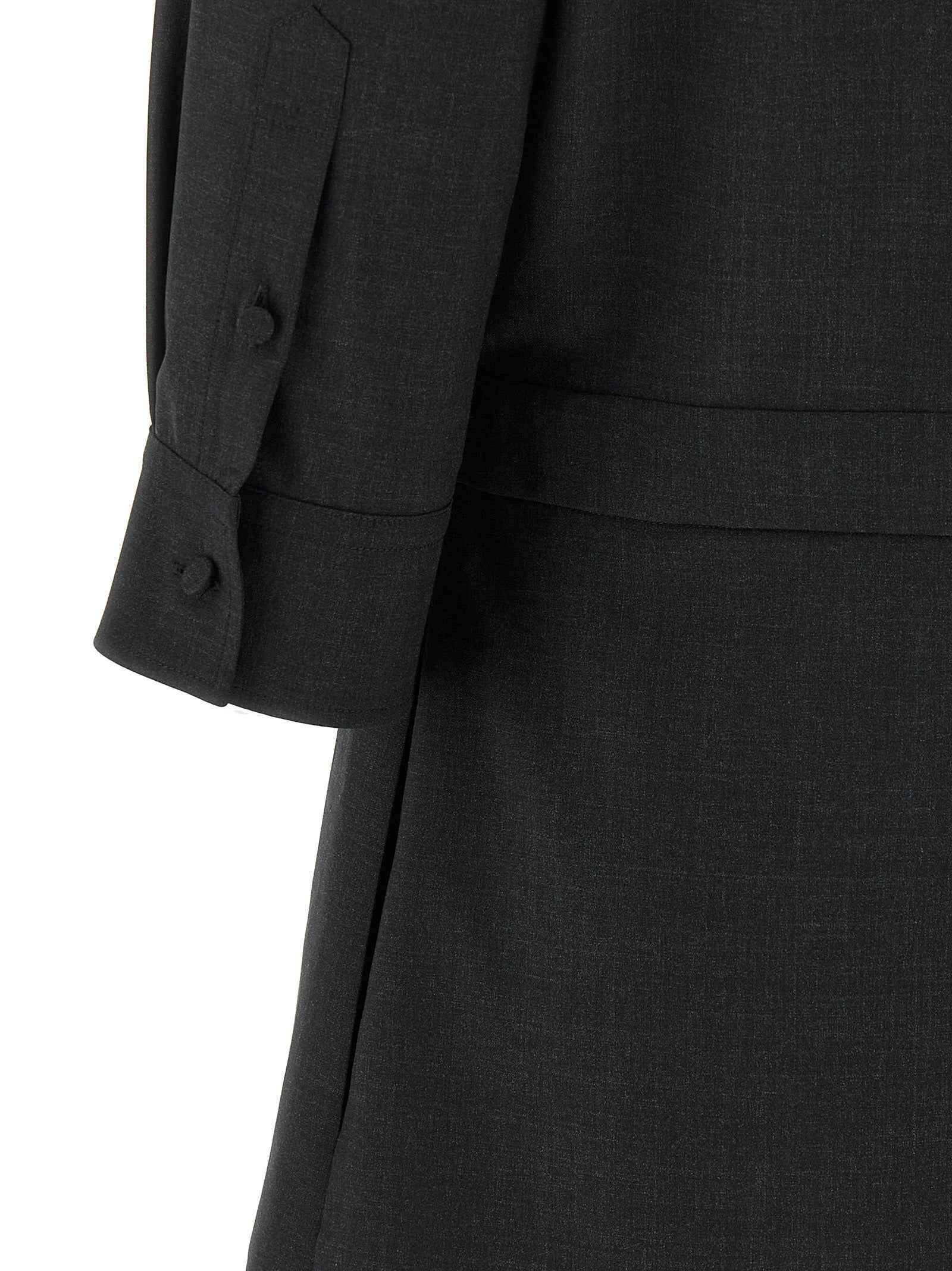 Gucci Gray Wool Short Dress