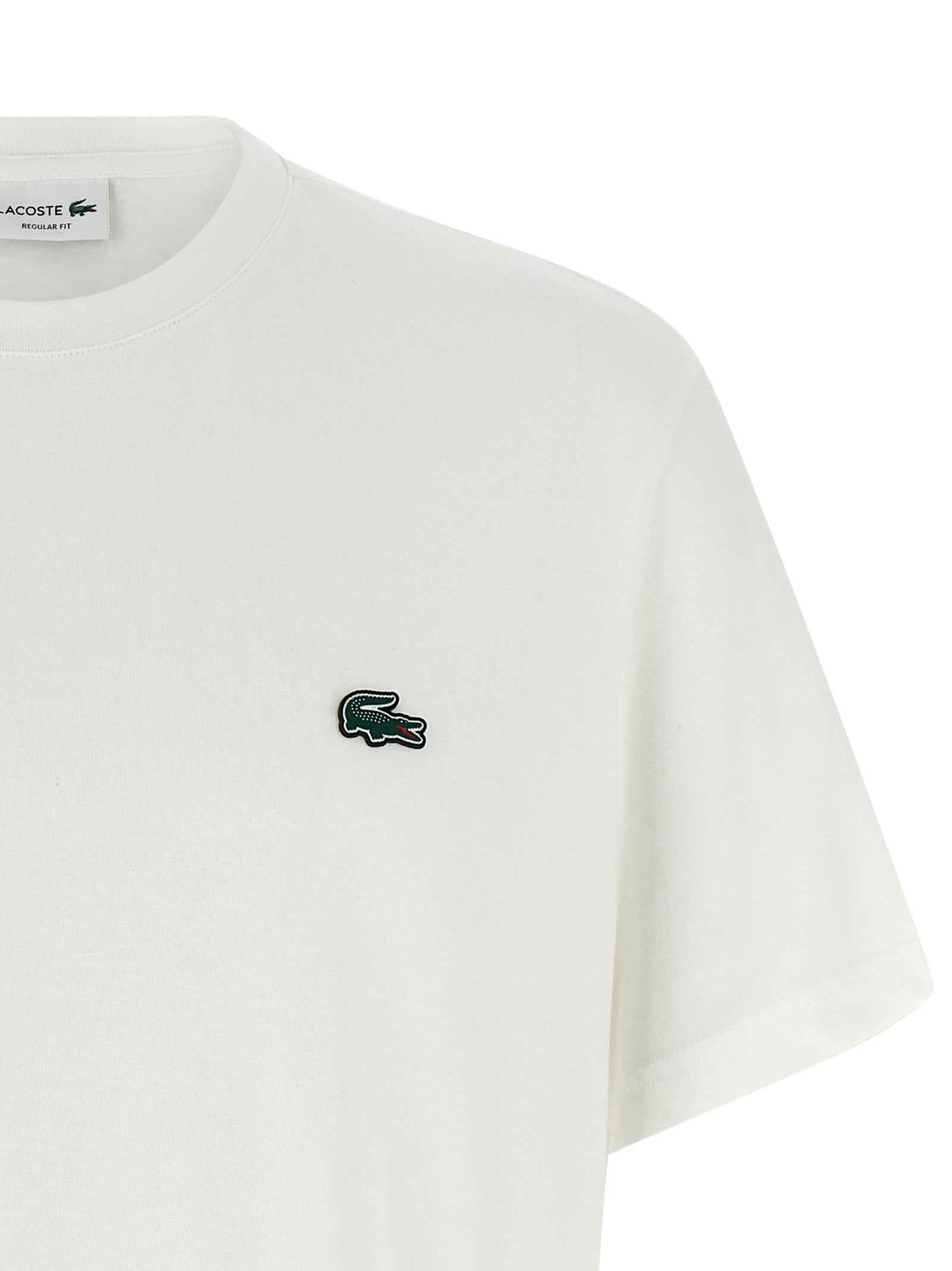Lacoste White Cotton T-Shirt