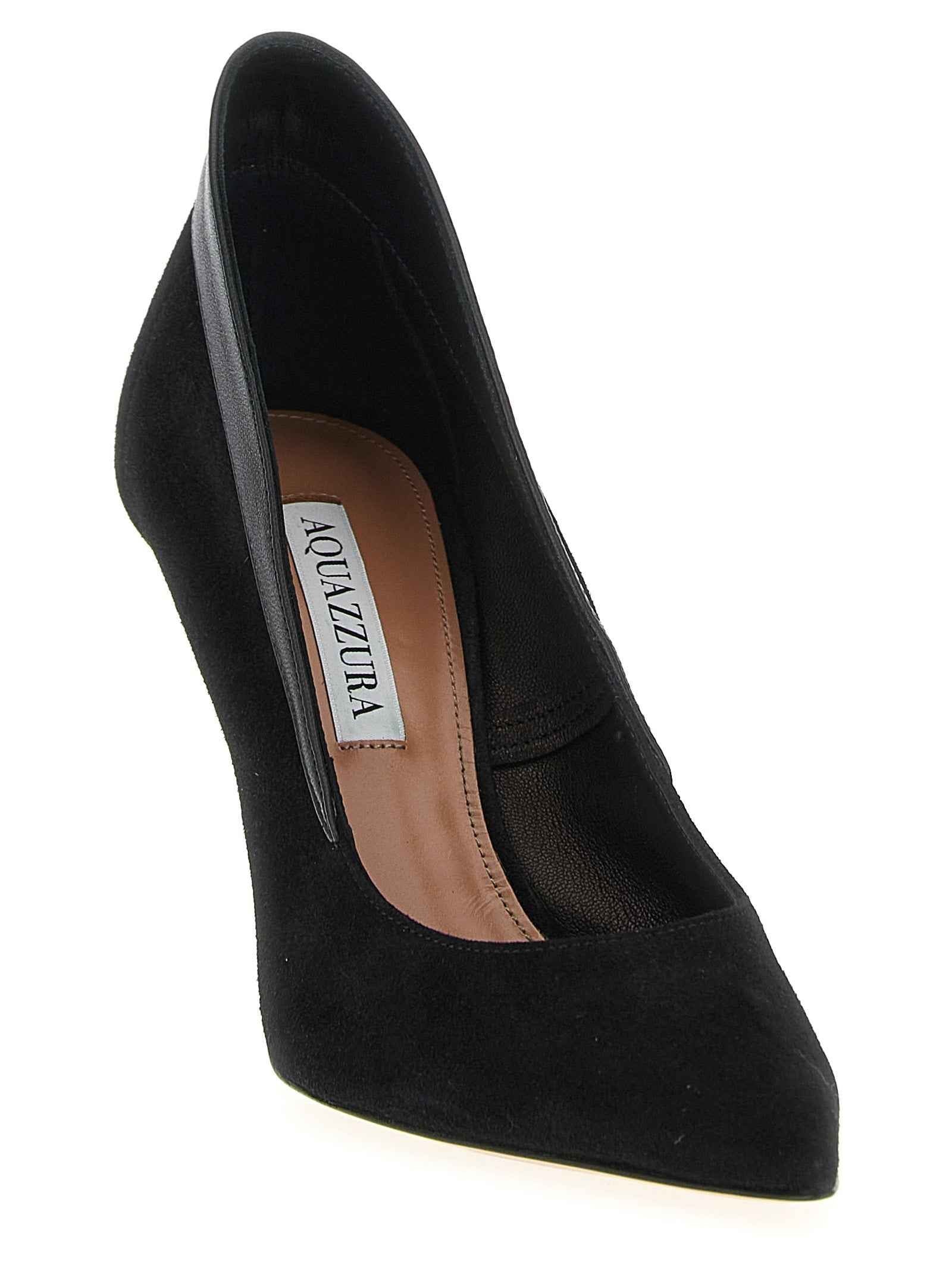 Aquazzura Black Goatskin High Heel Pumps