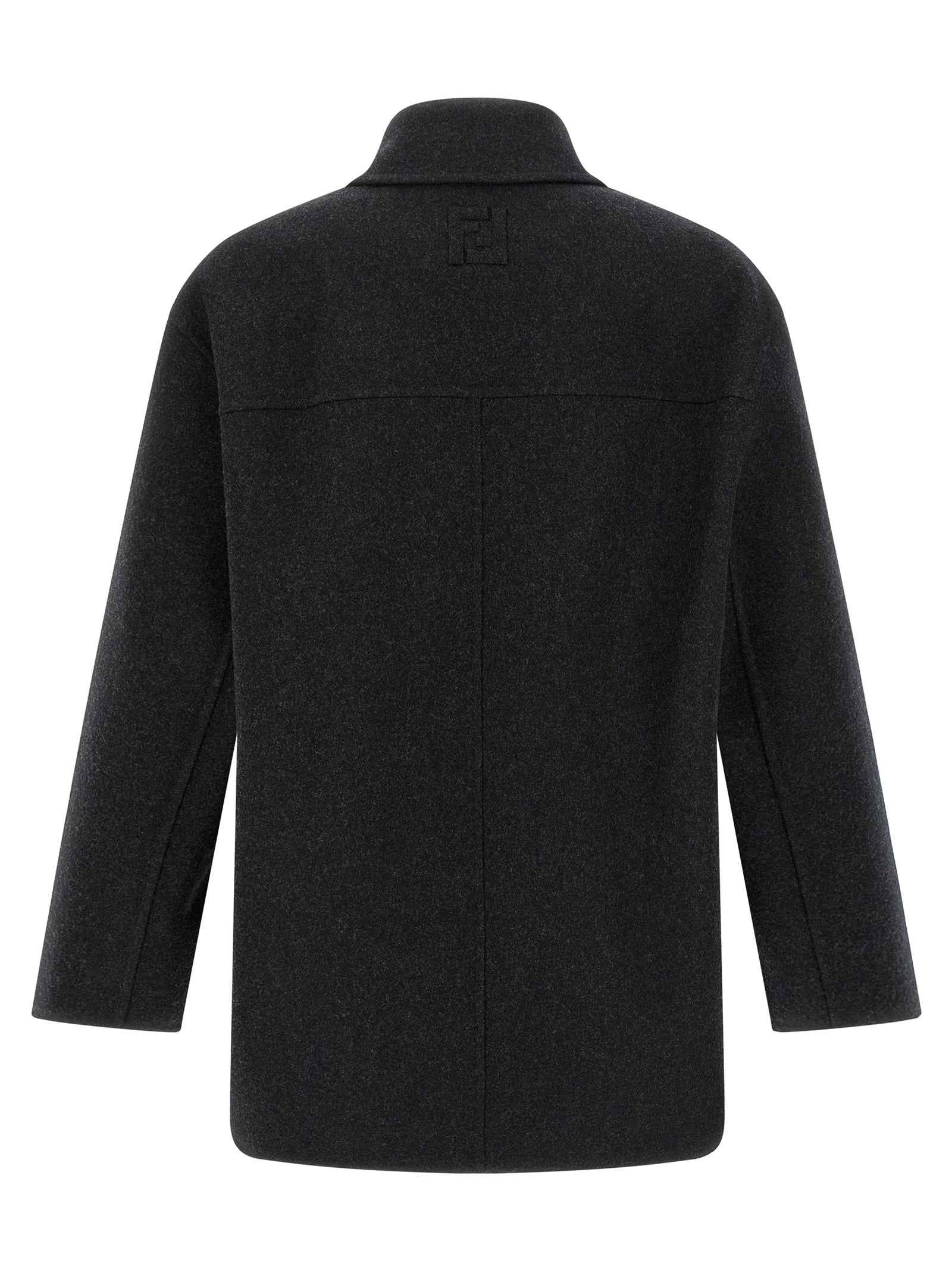 Fendi Gray Virgin Wool Coat