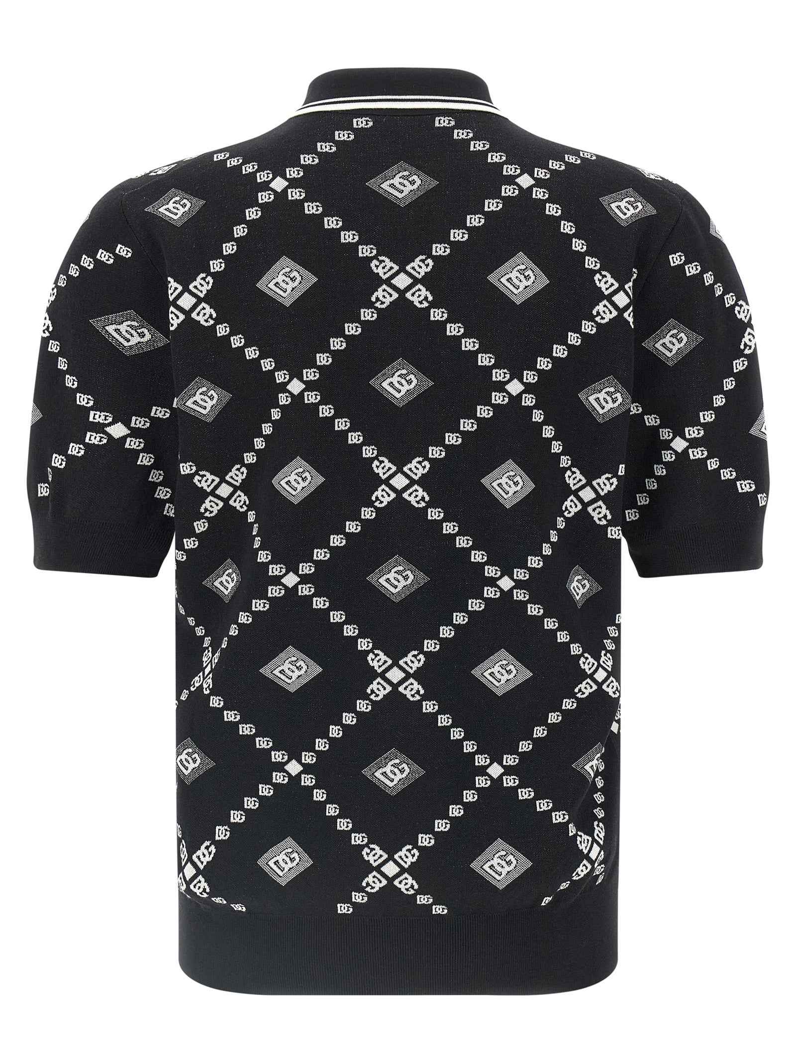 Dolce & Gabbana Bicolor Cashmere Polo Shirt