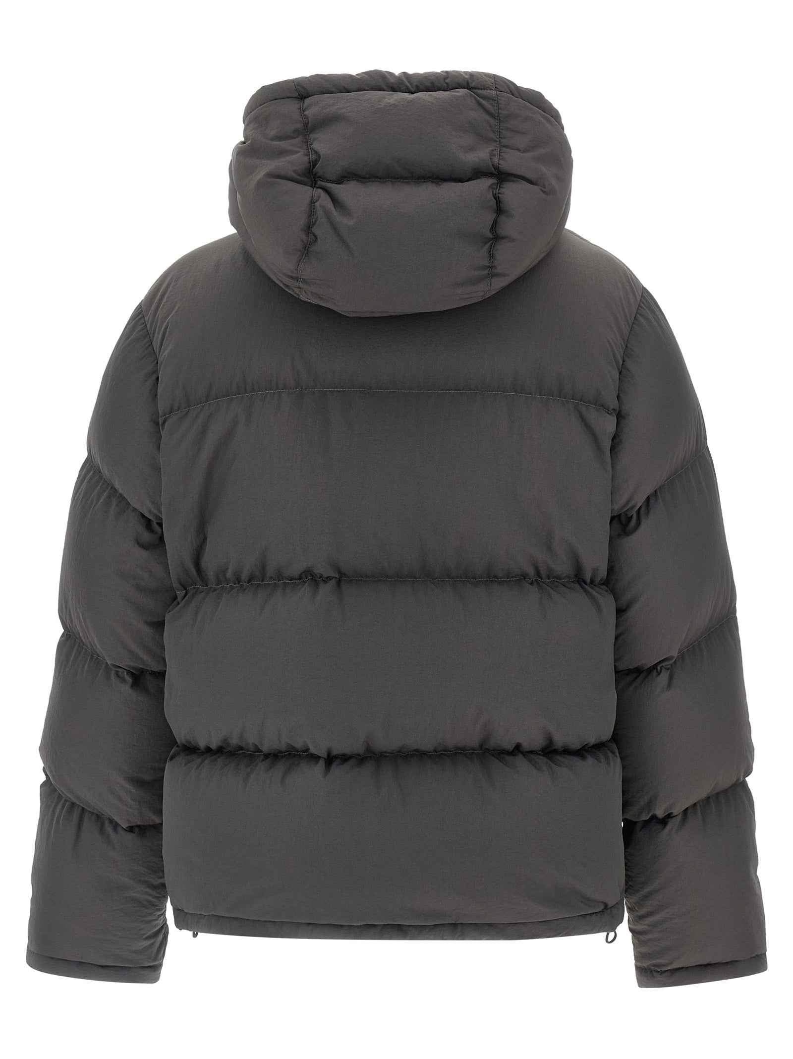 Dolce & Gabbana Gray Polyamide Full-Length Jacket