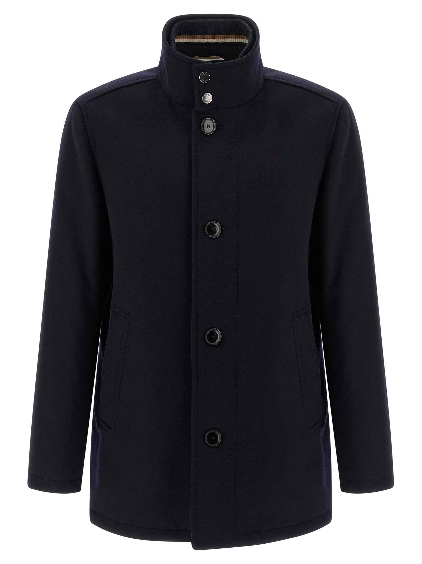 Hugo Boss Blue Wool Coat
