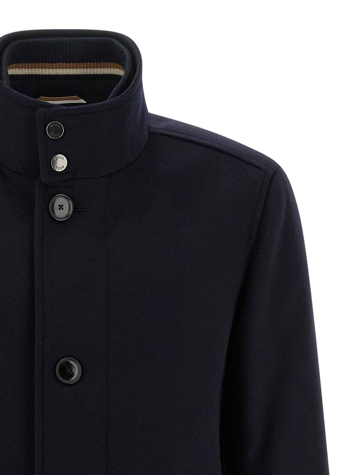 Hugo Boss Blue Wool Coat