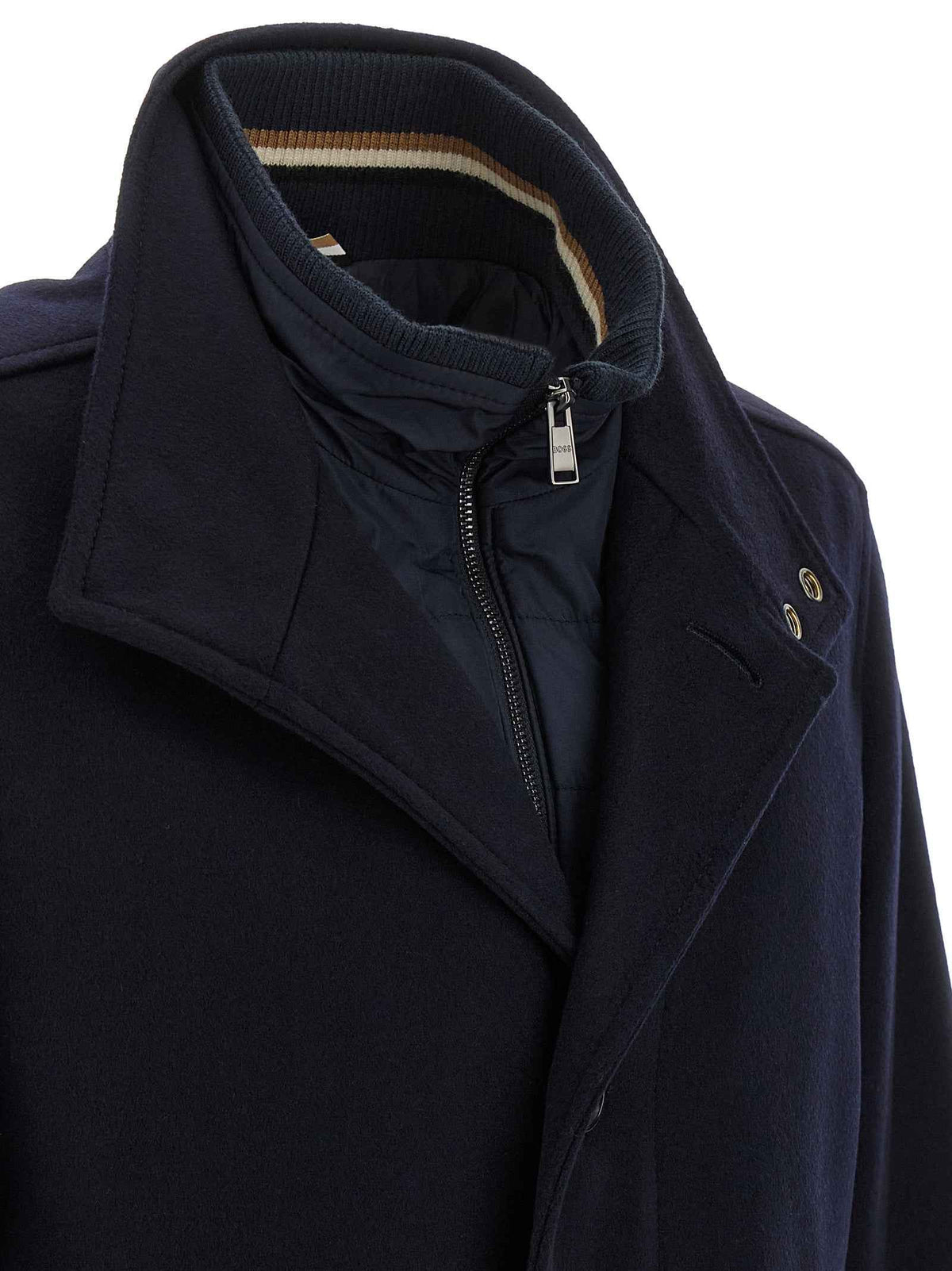 Hugo Boss Blue Wool Coat
