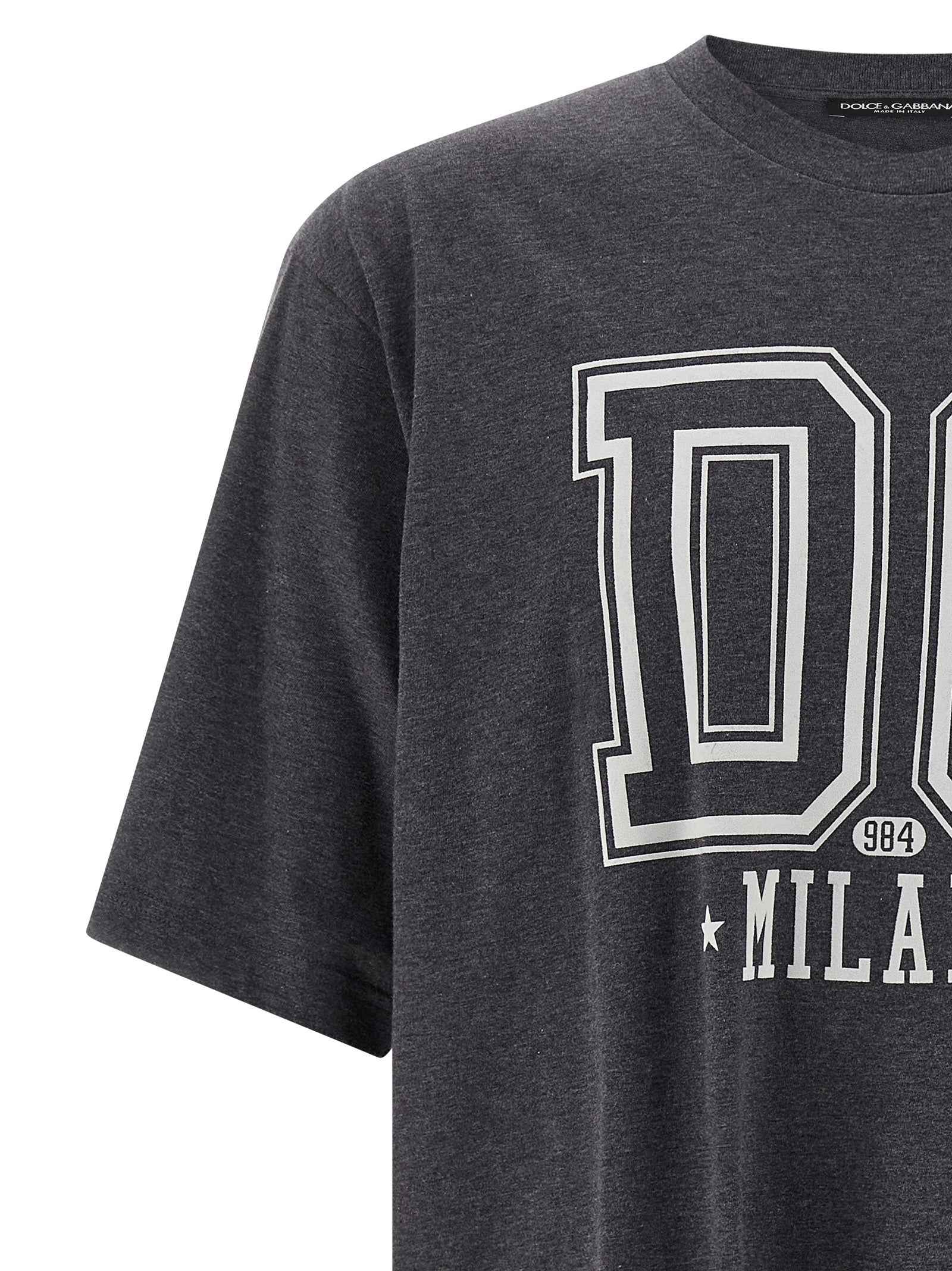 Dolce & Gabbana Gray Cotton T-Shirt