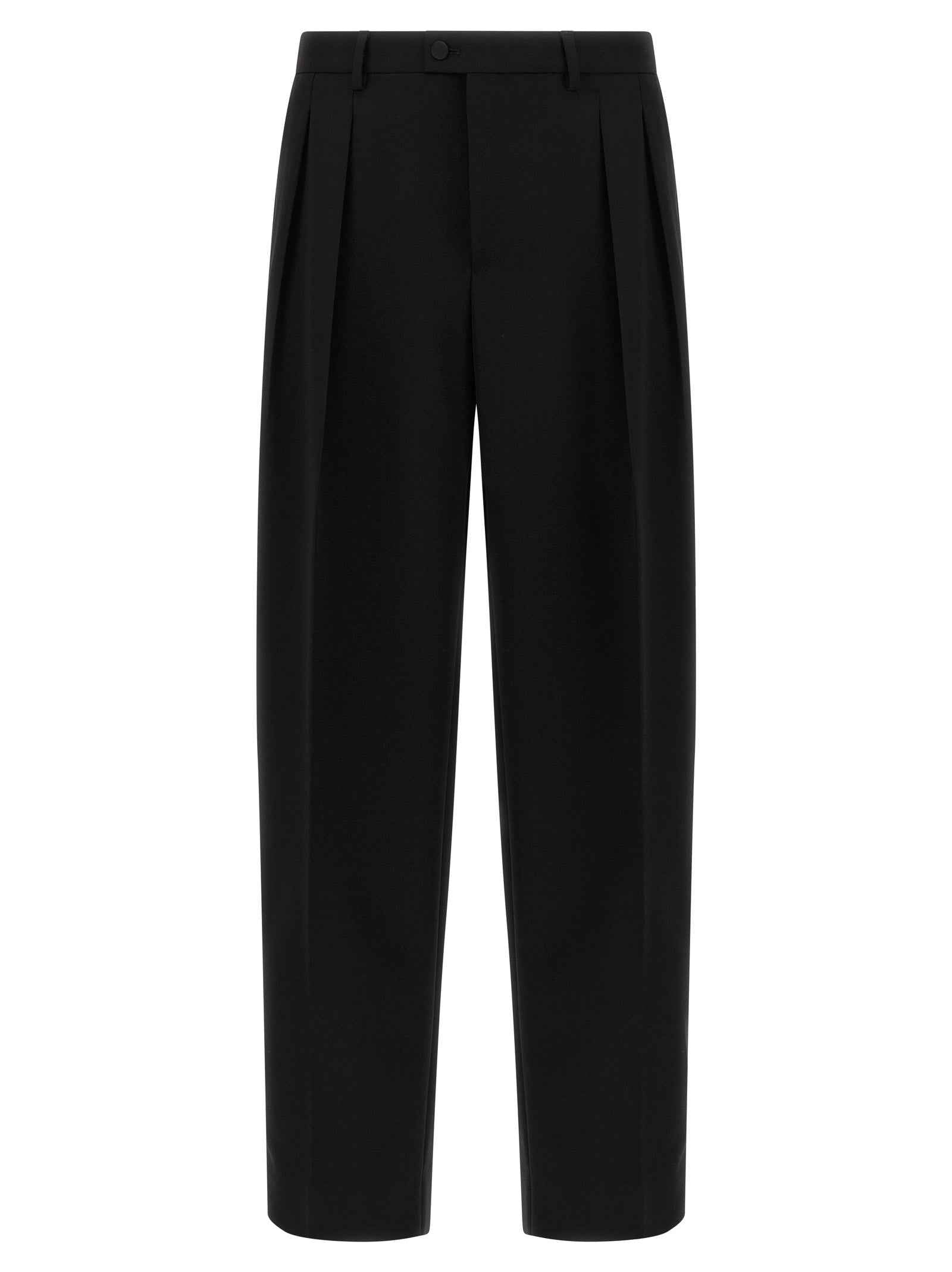 Dolce & Gabbana Black Virgin Wool Dress Pants
