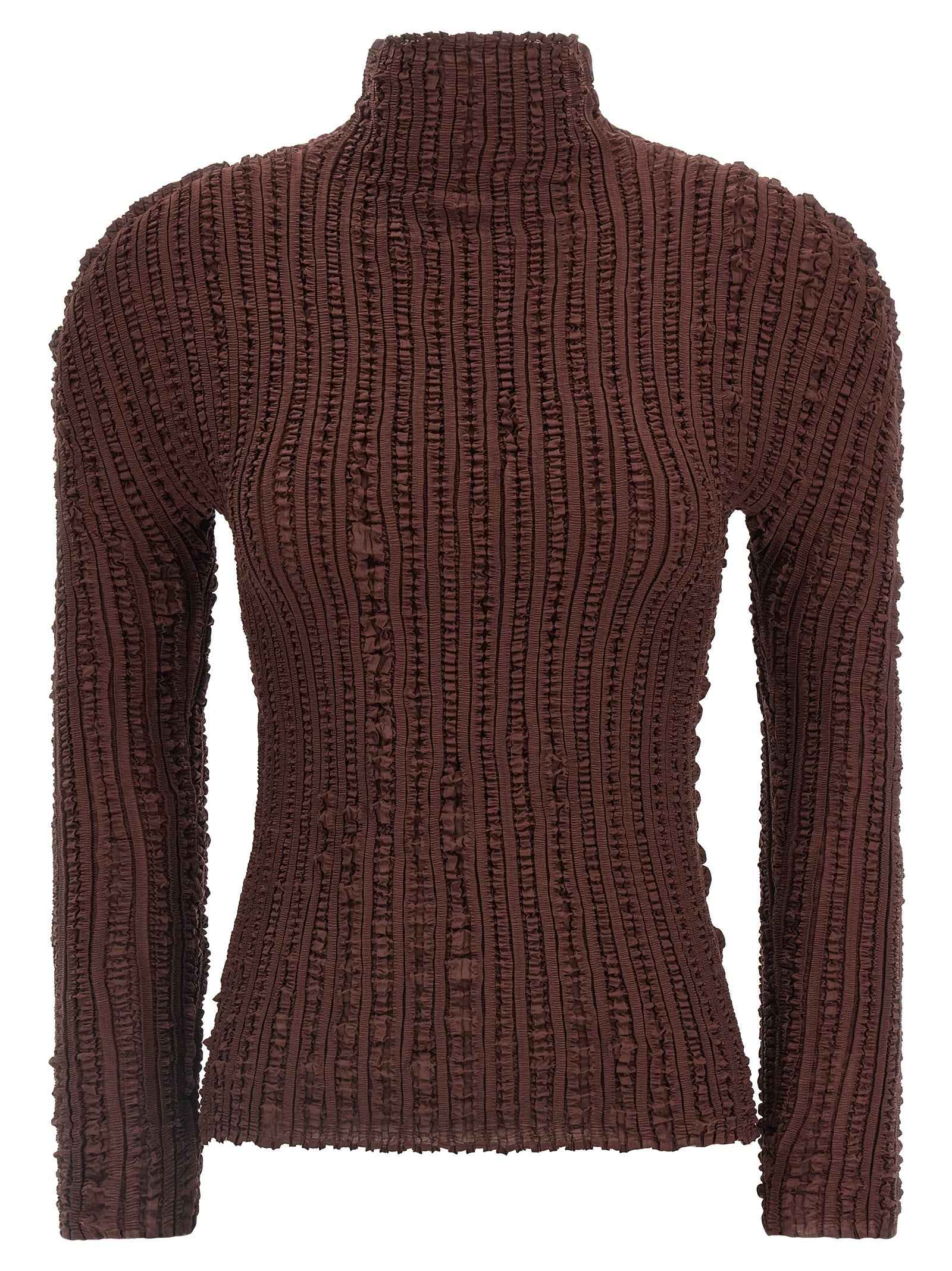 Issey Miyake Brown Polyester Cardigan