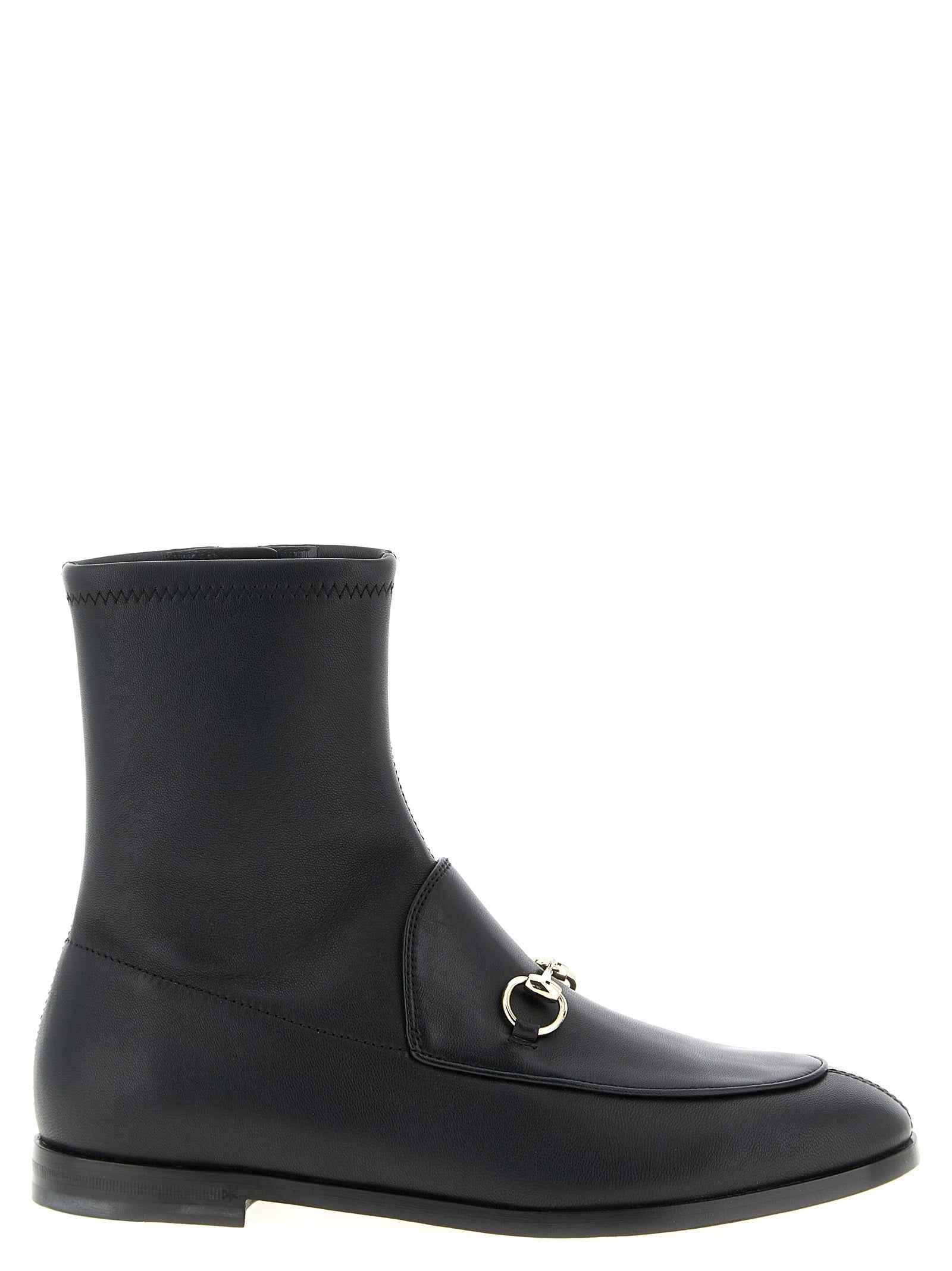 Gucci Black Lamb Leather Ankle Boots