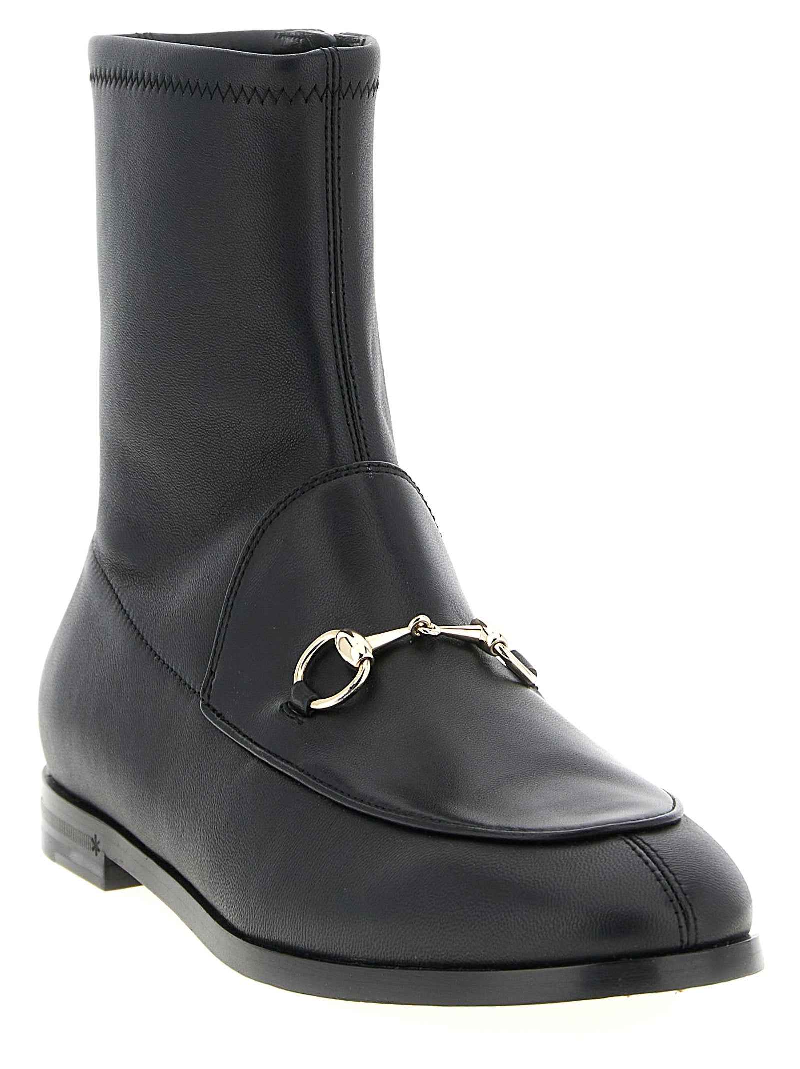 Gucci Black Lamb Leather Ankle Boots