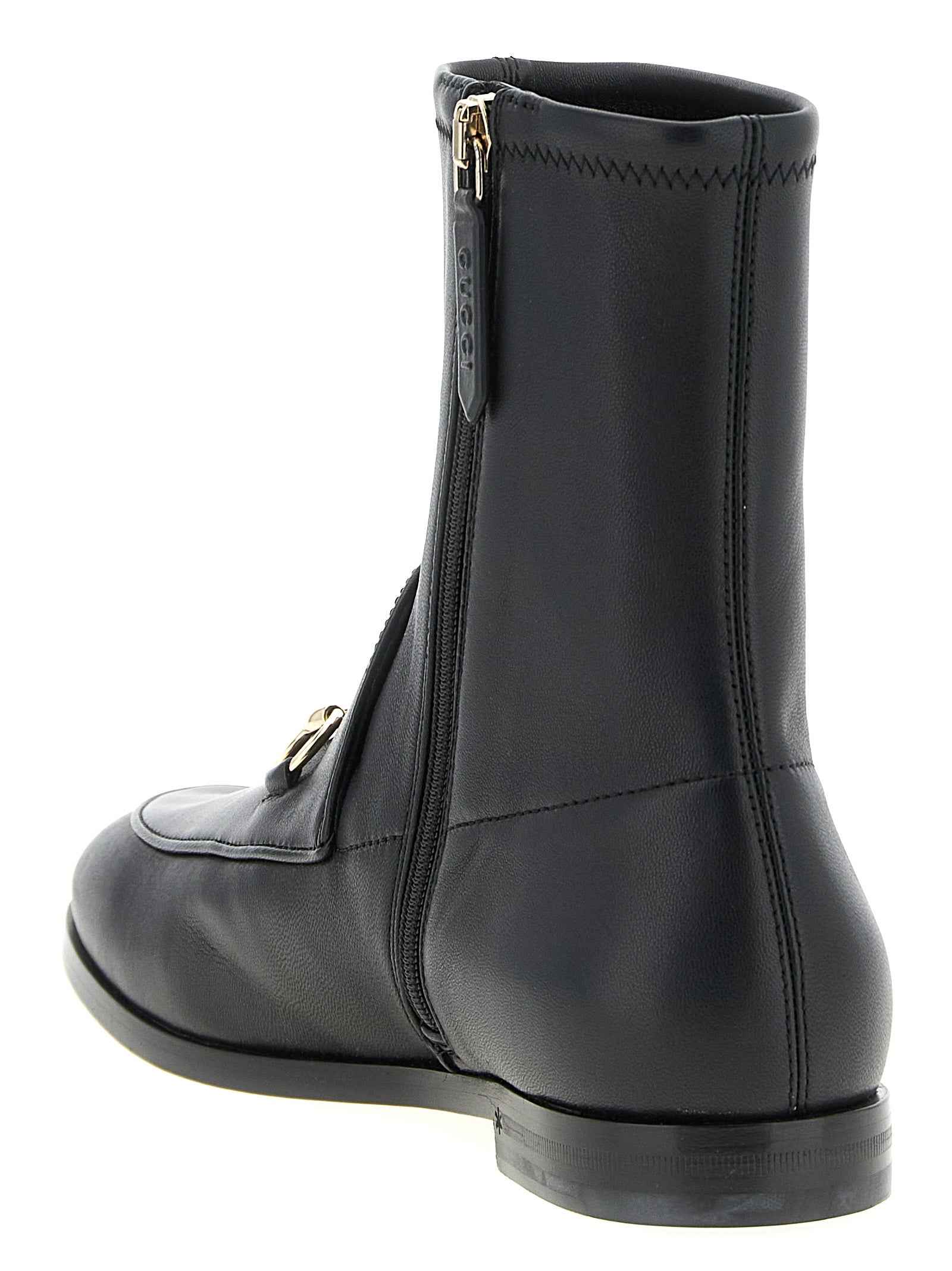 Gucci Black Lamb Leather Ankle Boots